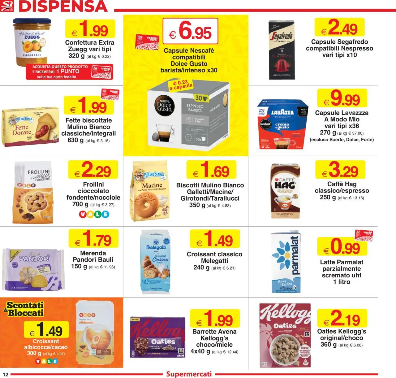 Volantino Sì con Te del 31.07.2025 | Pagina: 12 | Prodotti: Crema, Biscotti, Latte, Fette biscottate