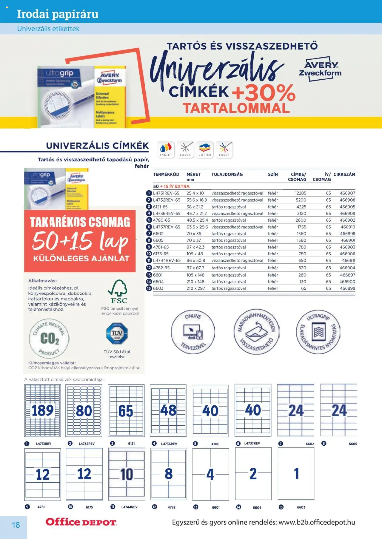 Office Depot akciós ujság - amely érvényes a következő dátumtól: 10.04.2025 | Oldal: 18