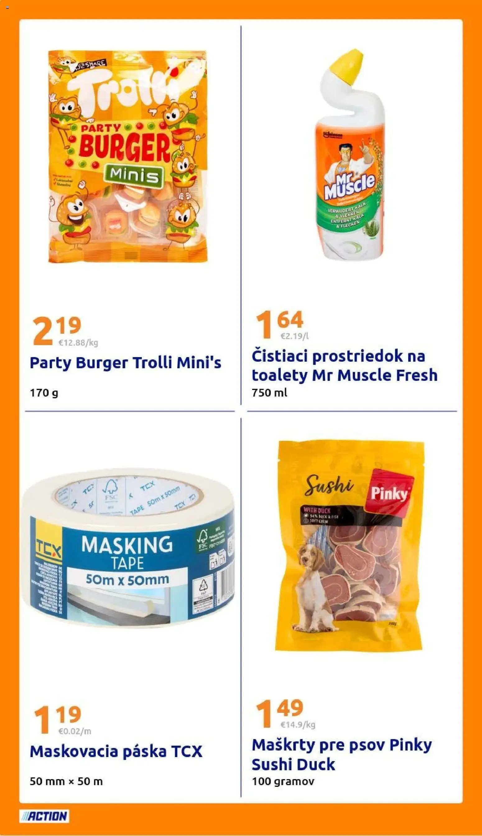 Nové Action akcie – leták je platný od 03.03.2026 | Strana: 20 | Produkty: Čistiaci prostriedok, Sushi