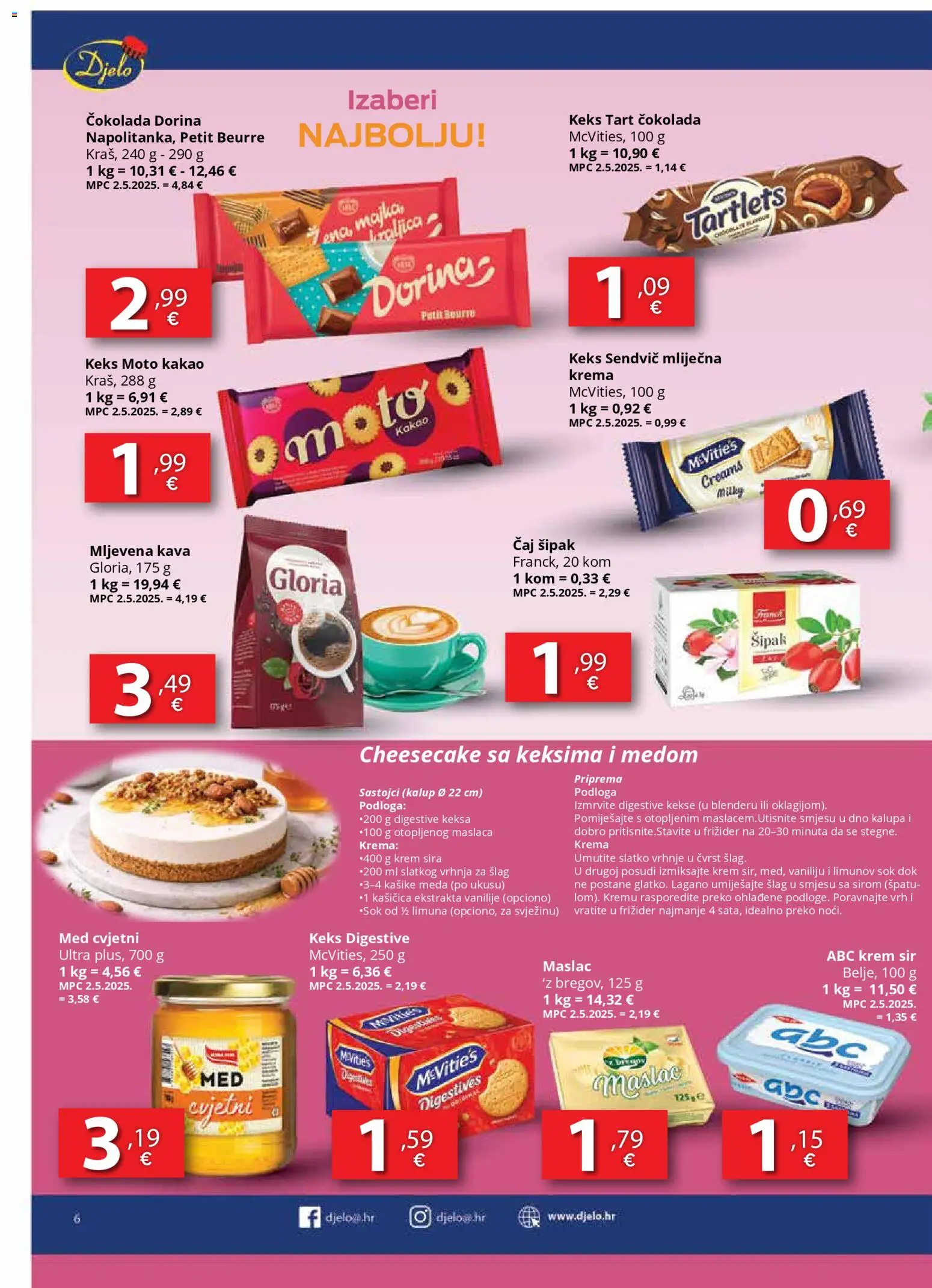 Djelo katalog | vrijedi od 28.01.2026 | Stranica: 6 | Proizvodi: Maslac, Sir, Čokolada, Kakao