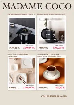 05.01.2026 tarihinden itibaren geçerli olan Madame Coco kataloğu önizlemesi | Sayfa: 2 | Ürünler: Tencere seti, Kahve