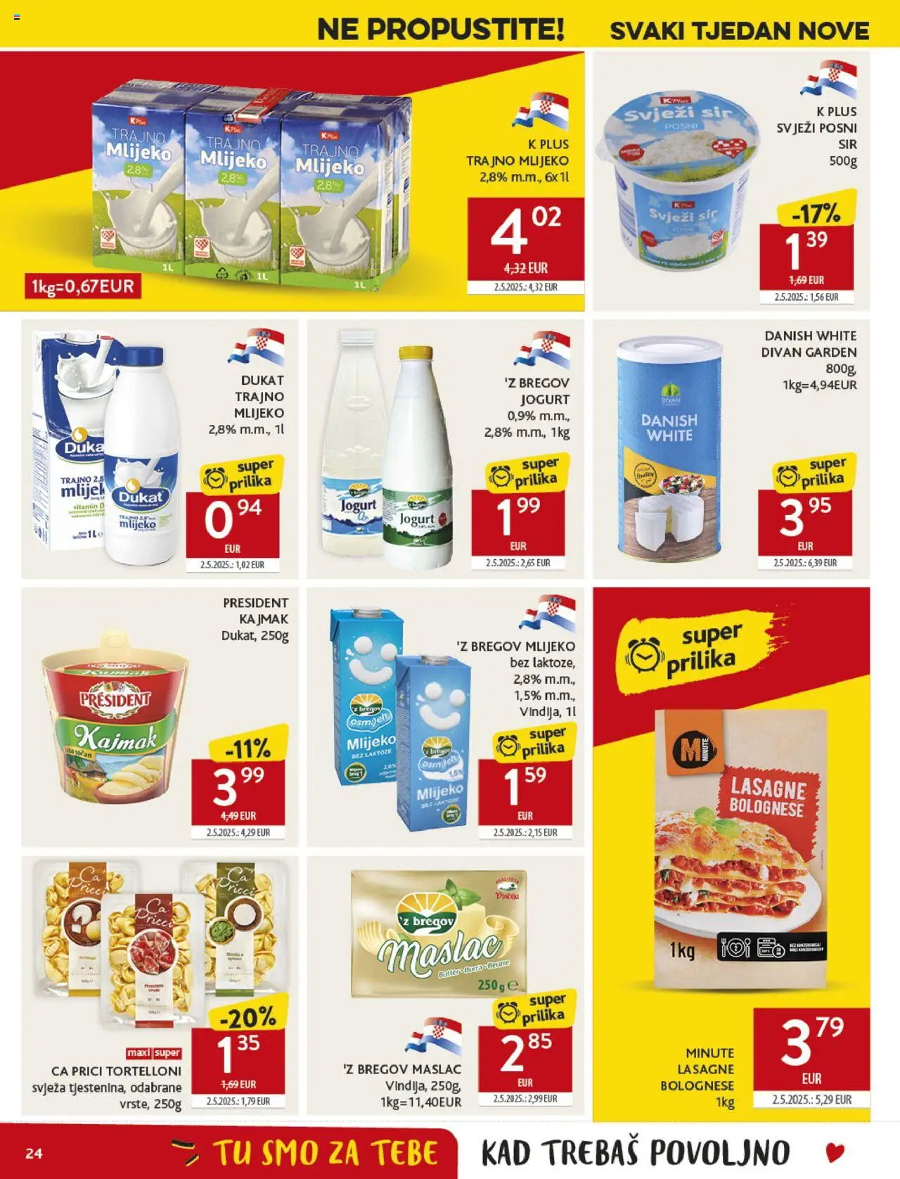 Konzum HR akciós ujság - amely érvényes a következő dátumtól: 17.09.2025 | Oldal: 24 | Termékek: Vitamin d, Lasagne