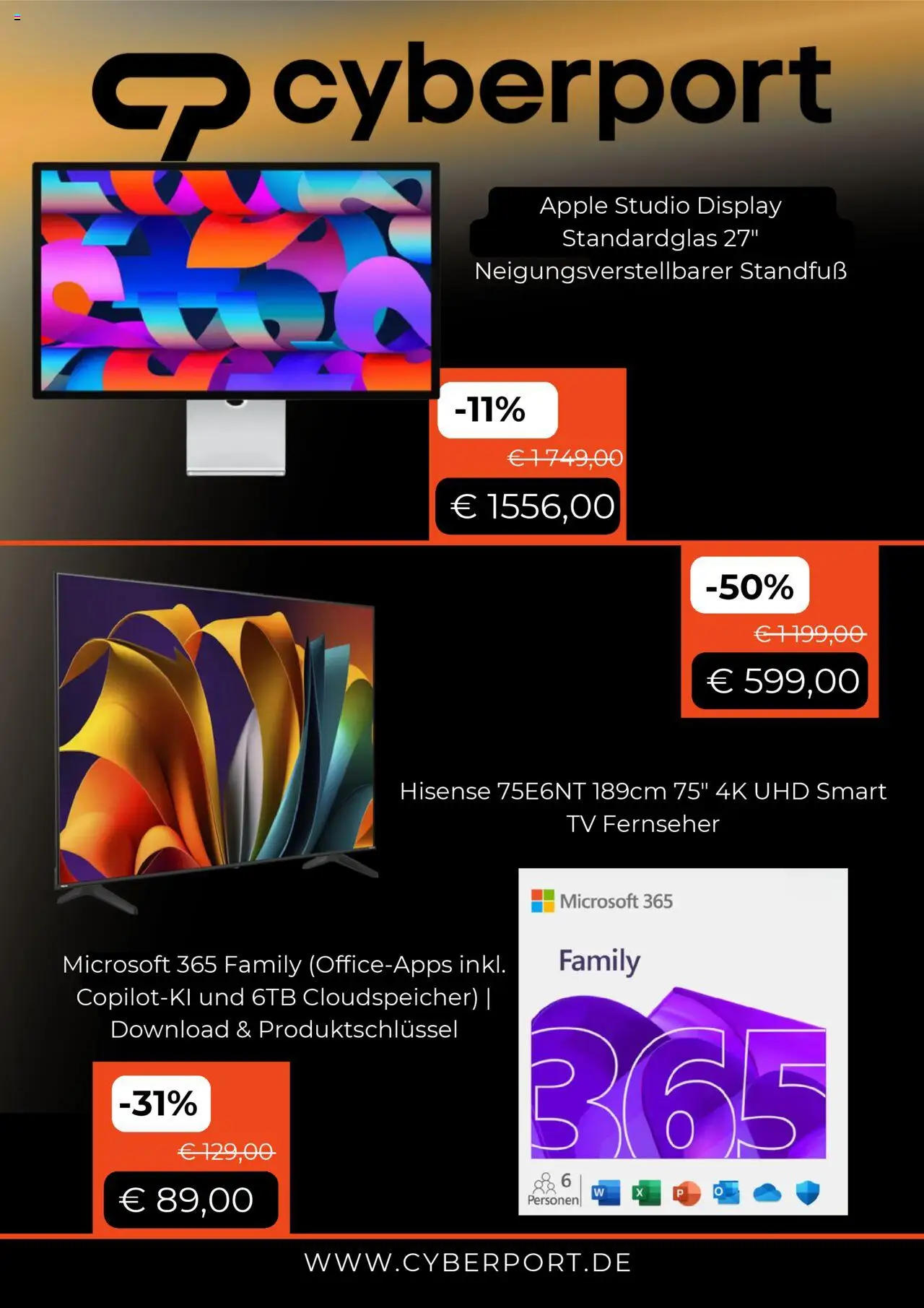 Cyberport Prospekt 	 - gültig ab dem 31.07.2025 | Seite: 4 | Produkte: Hisense, Smart TV, Apple, Fernseher