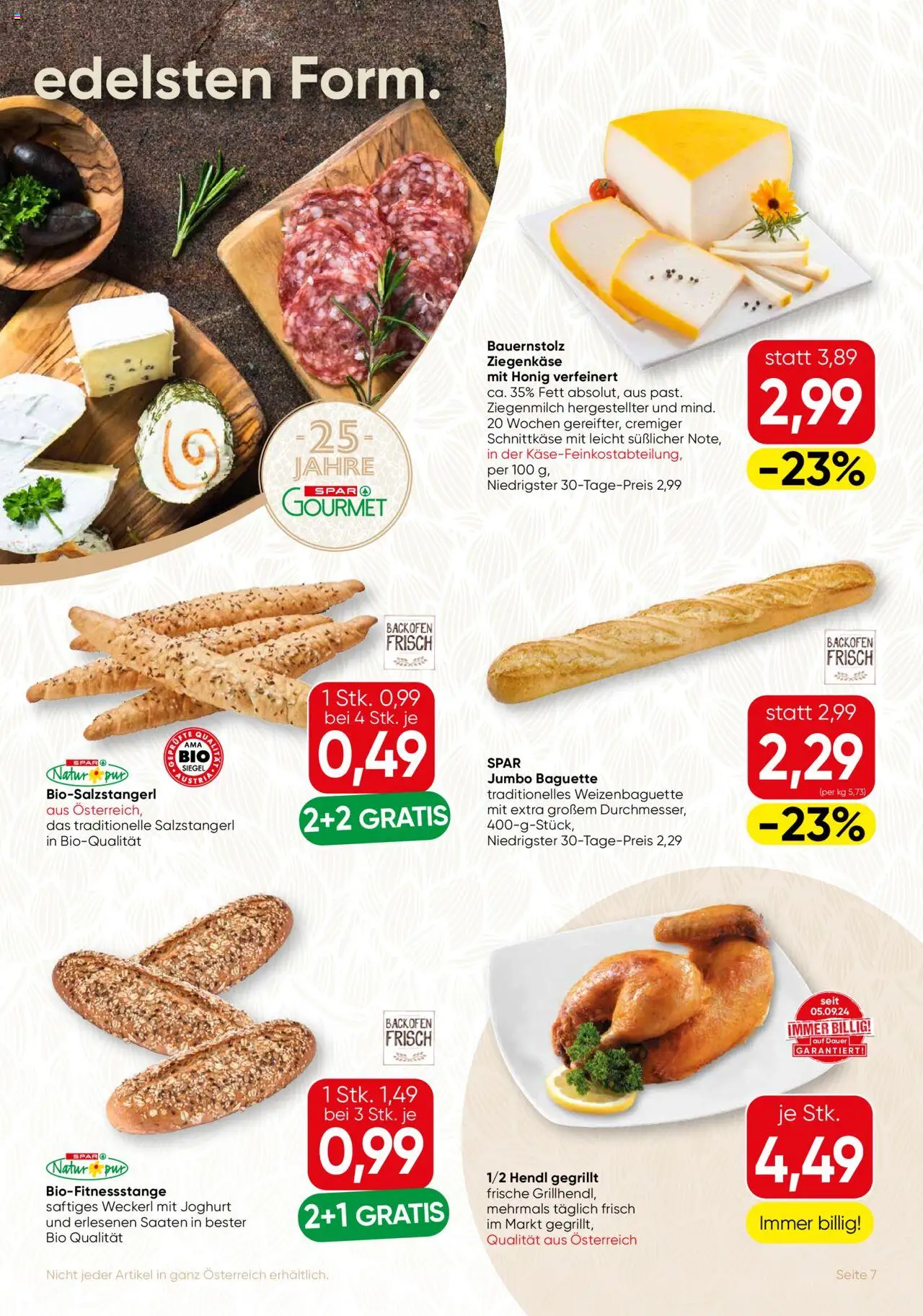 SPAR Gourmet Flugblatt Wien gültig ab 11.09.2025 | Seite: 7 | Produkte: Jääkaappipakastin, Joghurt