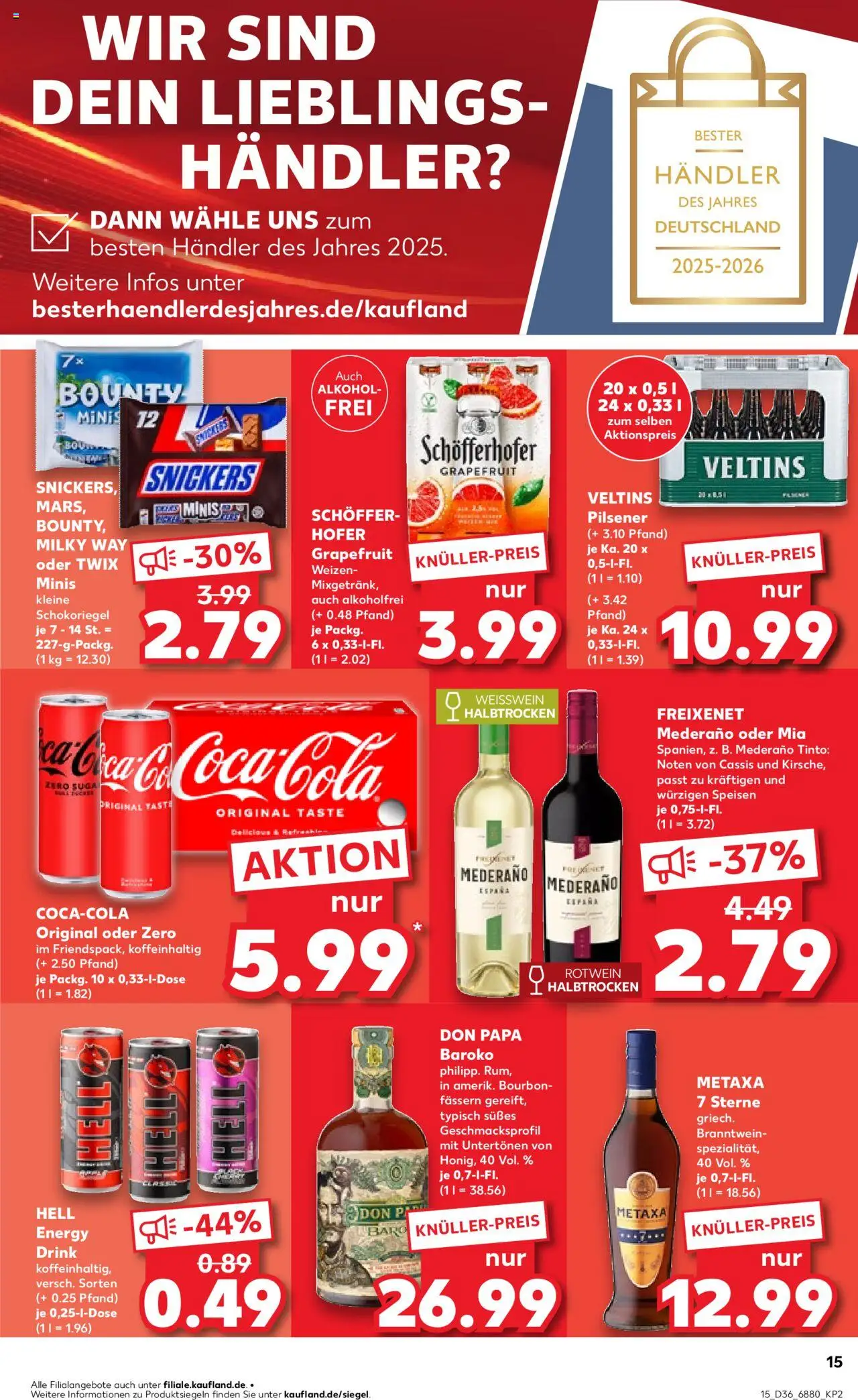 Kaufland prospekt Völklingen	 – gültig ab 07.09.2025 | Seite: 15 | Produkte: Energy, Weißwein, Weißwein halbtrocken, Rum