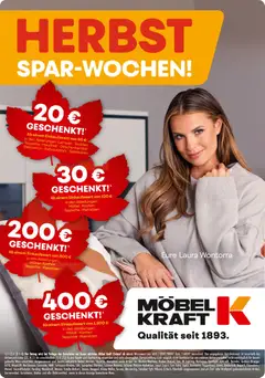 Möbel Kraft Herbst Spar Wochen ab 22.10.2025 gültig