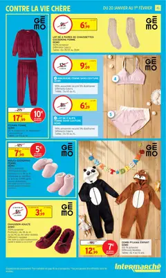 Intermarché - Prévisualisation de PYJAMA FEMME, 95% polyester, 5% élasthanne. Coloris Unique. Tailles: du XS au XL valide à partir de 20.01.2026 | Page: 45