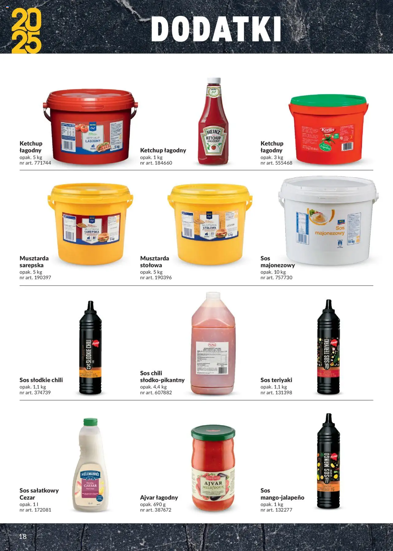 Makro Gazetka - Street Food od 28.03.2025 | Strona: 18 | Produkty: Sos teriyaki, Ketchup, Sos słodkie chili, Musztarda