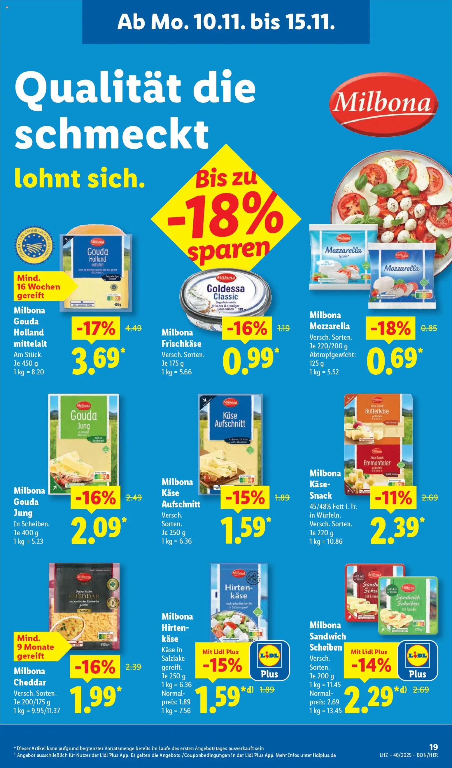 Lidl Prospekt Bestwig – gültig ab 10.11.2025 | Seite: 27 | Produkte: Käse, Mozzarella, Gouda, Frischkase