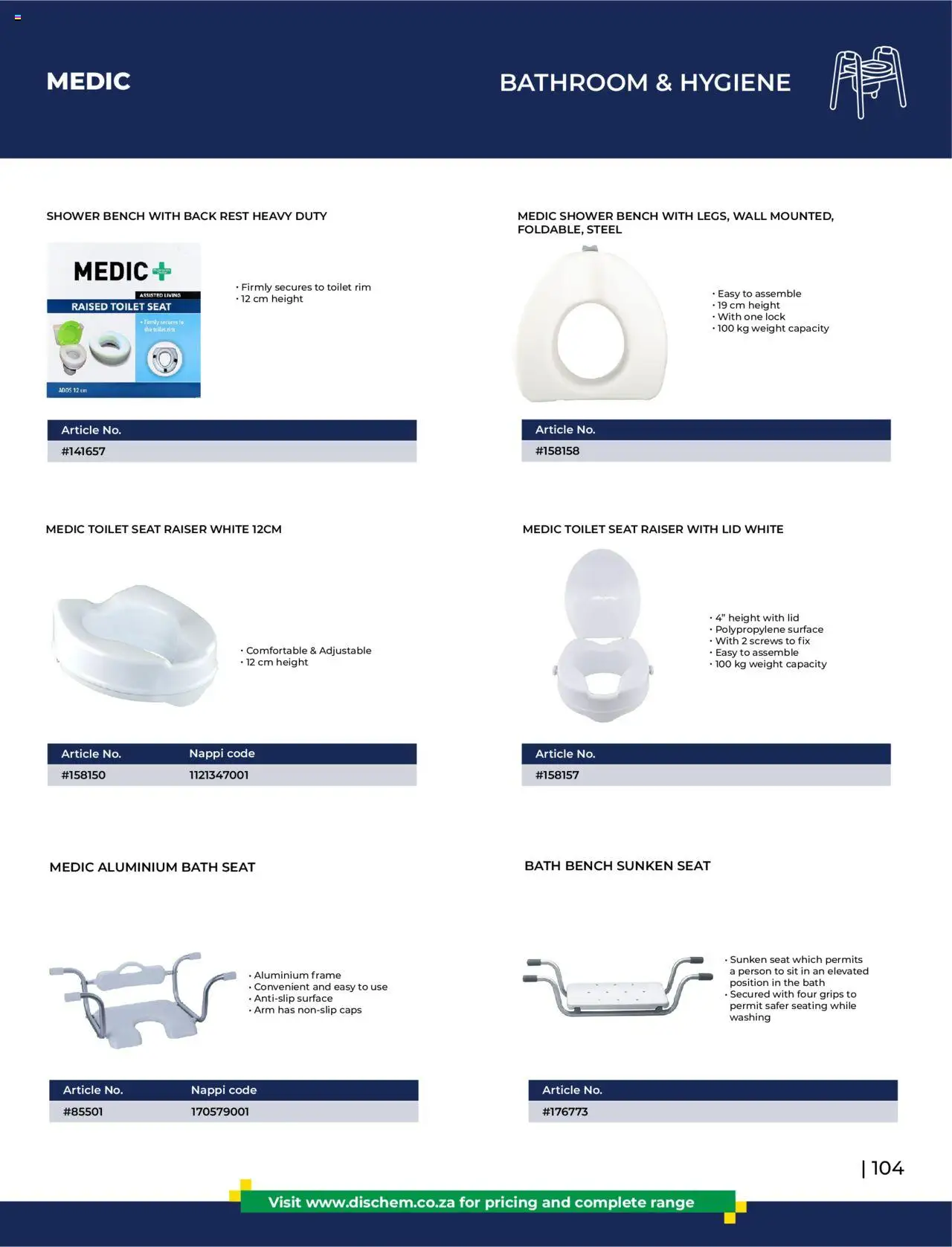 Dis-Chem - HomeCare Catalogue │ valid from 01.01.2025 | Page: 107 | Products: Frame, Lock, Toilet, Toilet seat