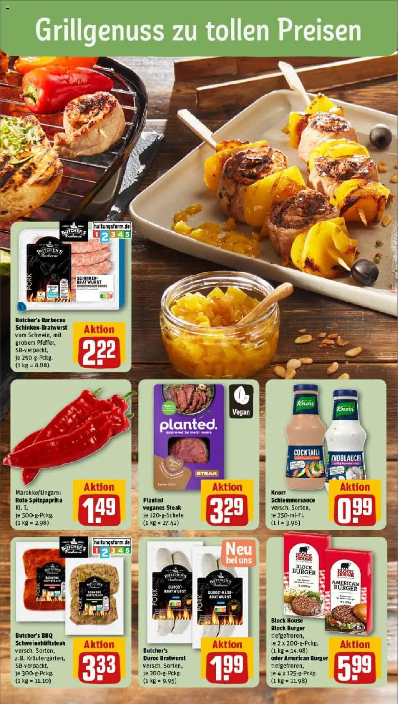 Rewe prospekt Bochum	 - gültig ab dem 03.08.2025 | Seite: 16 | Produkte: Burger, Knorr, Schinken, Steak