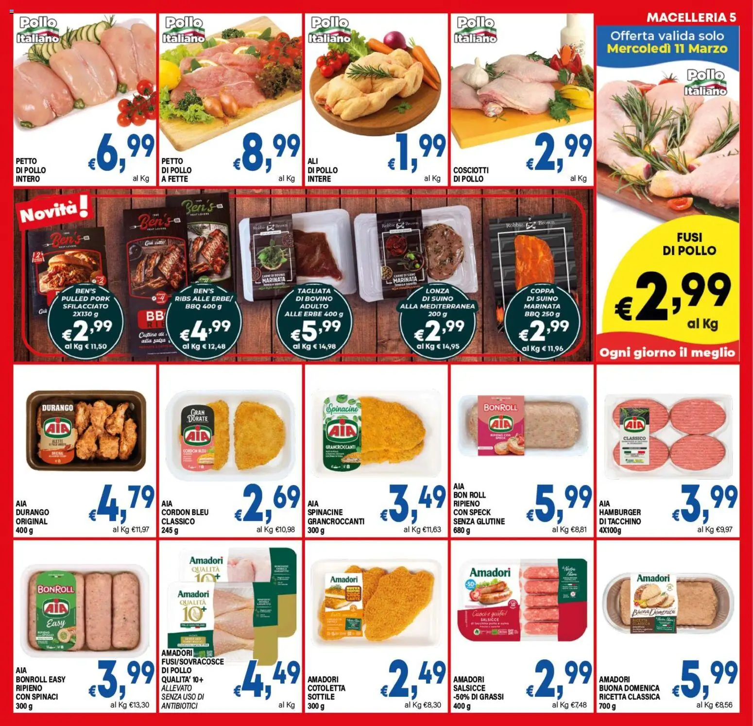 Volantino DEM del 06.03.2026 | Pagina: 5 | Prodotti: Speck, Salsa, Suino, Spinaci