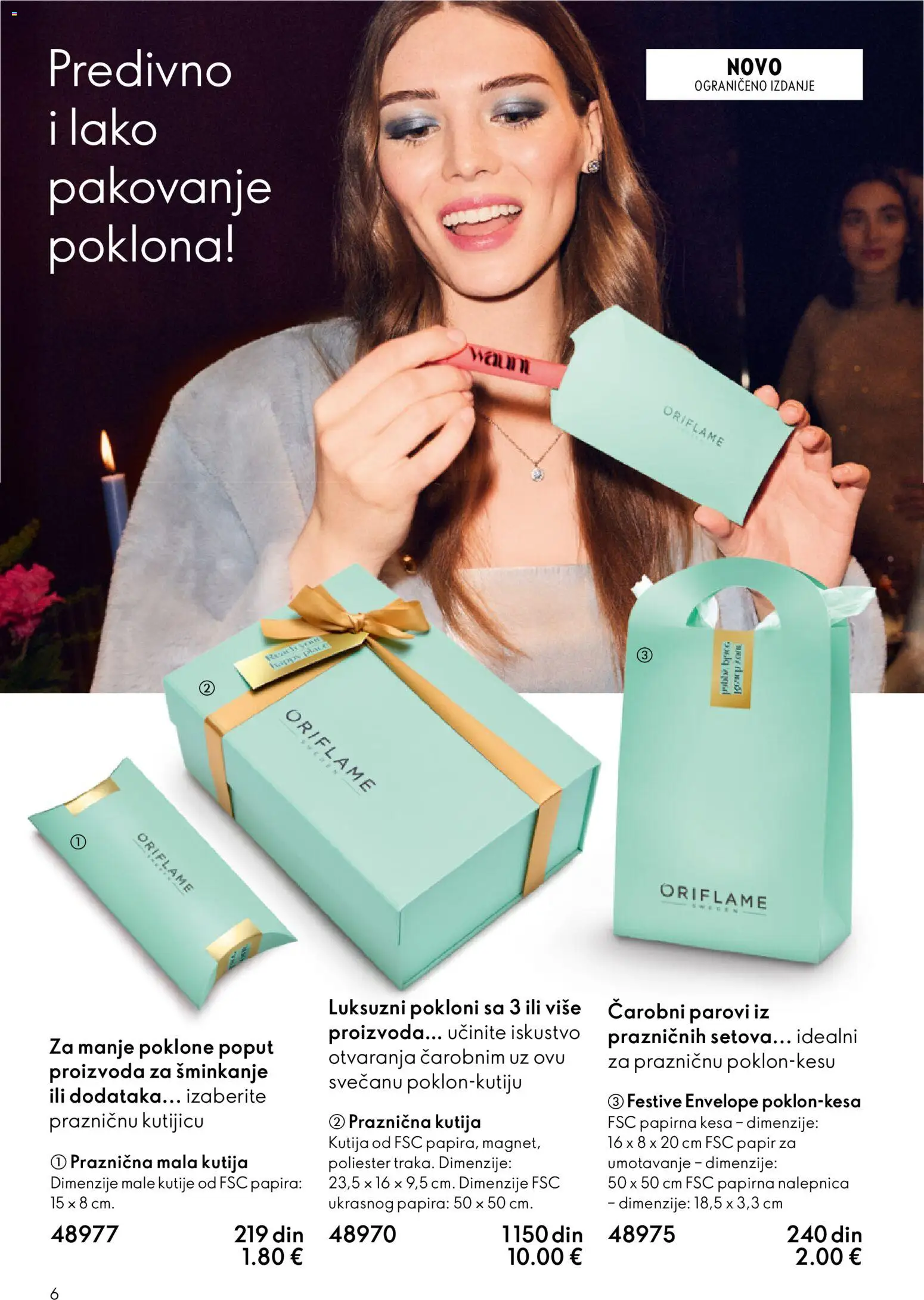 Oriflame katalog - važi od 10.12.2025 | Strana: 6 | Proizvode: Kutija, Pakovanje