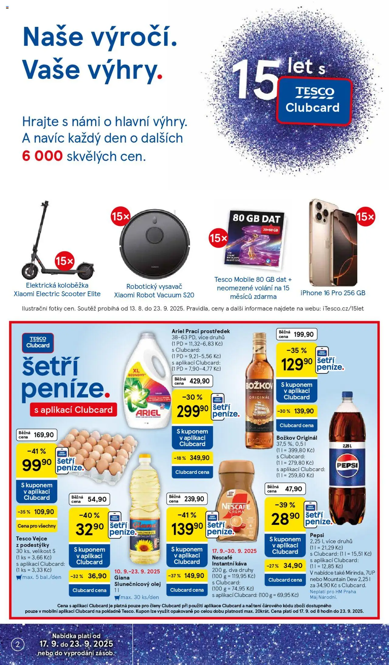 Tesco leták - Hypermarket od 17.09.2025 | Strana: 2 | Produkty: Olej, Apple, Božkov, Cola