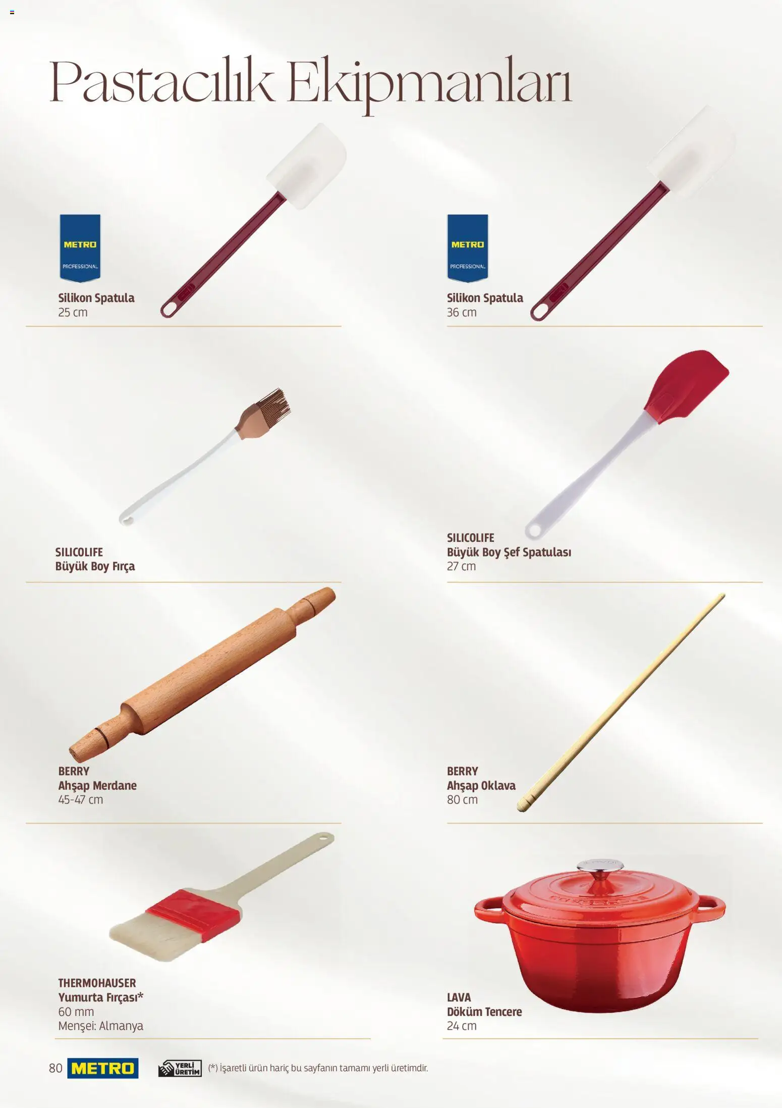 Metro - Pastacılık Kataloğu - 06.04.2026 tarihinden itibaren geçerlidir | Sayfa: 80 | Ürünler: Fırça, Yumurta, Spatula