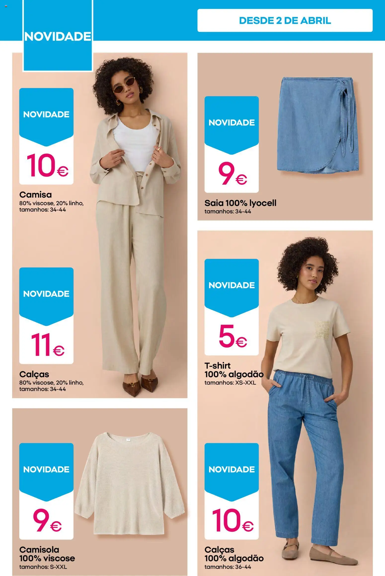 Pepco folheto │ válido de 02.04.2026 | Página: 8 | Produtos: Algodão, Calças, Saia, Camisola
