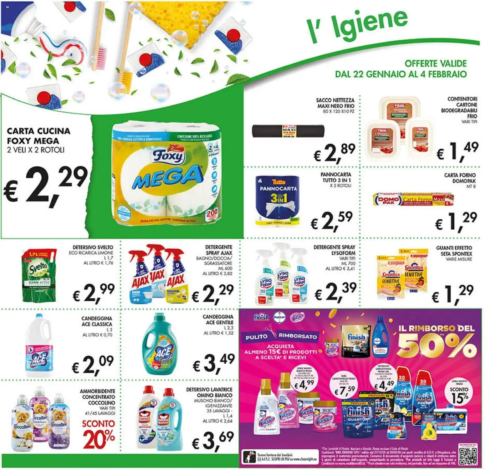 Volantino Coal del 22.01.2026 | Pagina: 18 | Prodotti: Candeggina, Sgrassatore, Limone, Forno