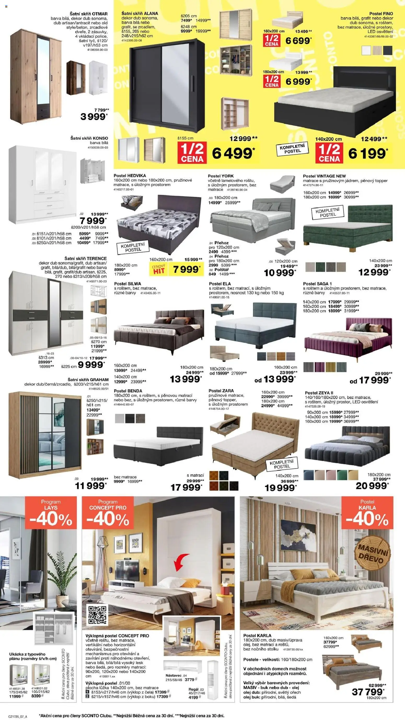 Sconto nábytek leták od 22.12.2025 | Strana: 7 | Produkty: Olej, Postel, LED, Skříň