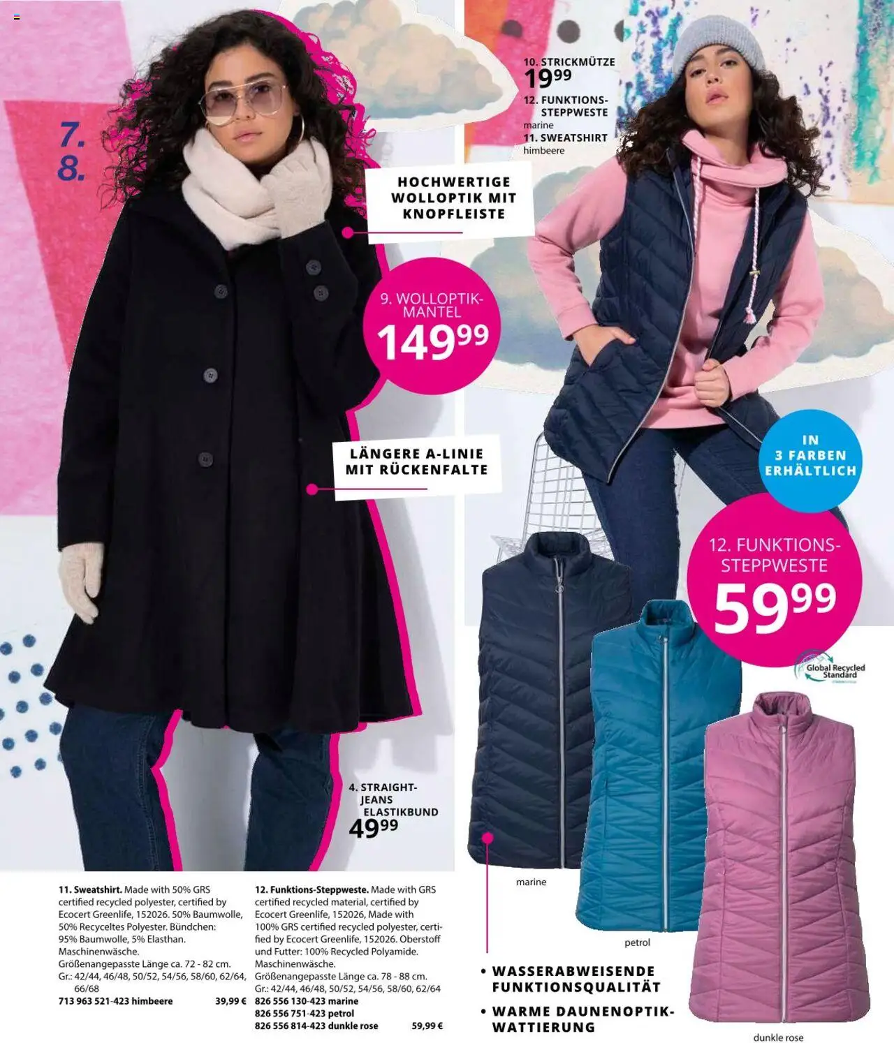 Ulla Popken Prospekt 	 – gültig ab 01.10.2025 | Seite: 19 | Produkte: Sweatshirt, Mantel, Himbeere, Jeans