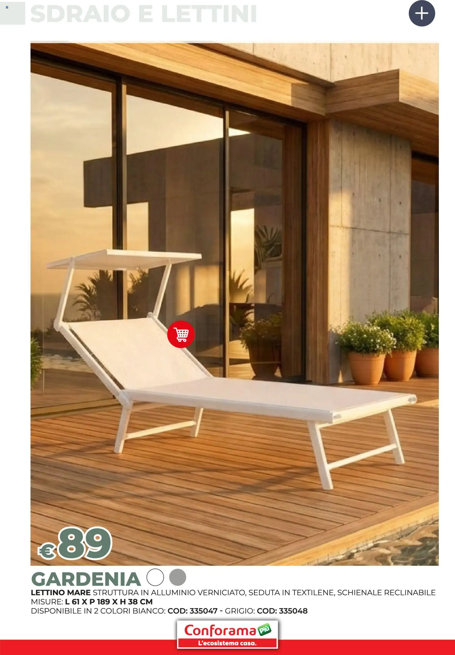Volantino Conforama del 19.03.2026 | Pagina: 74 | Prodotti: Sdraio, Lettino, Alluminio