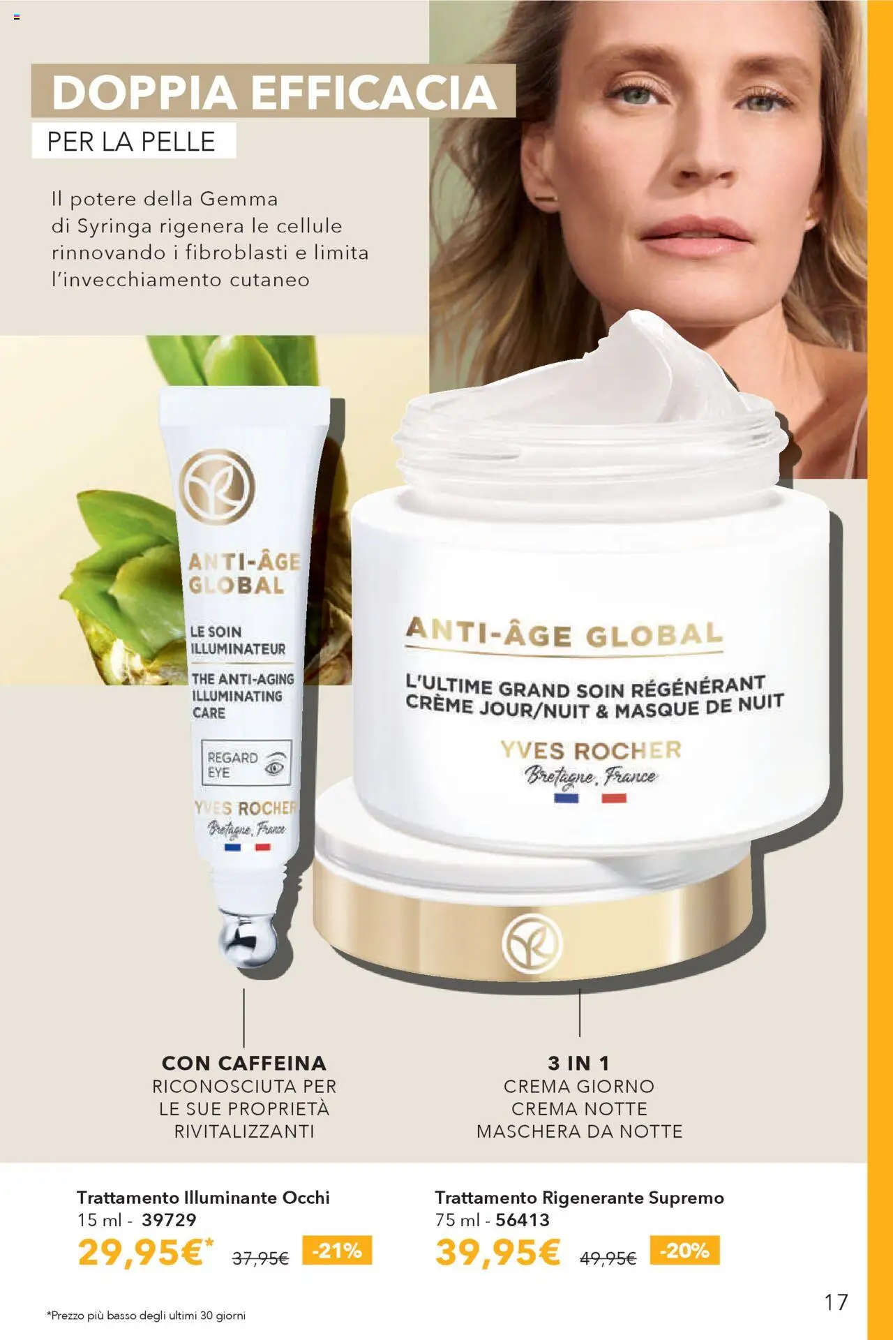 Volantino Yves Rocher del 31.07.2025 | Pagina: 17 | Prodotti: Illuminante, Crema, Maschera, The