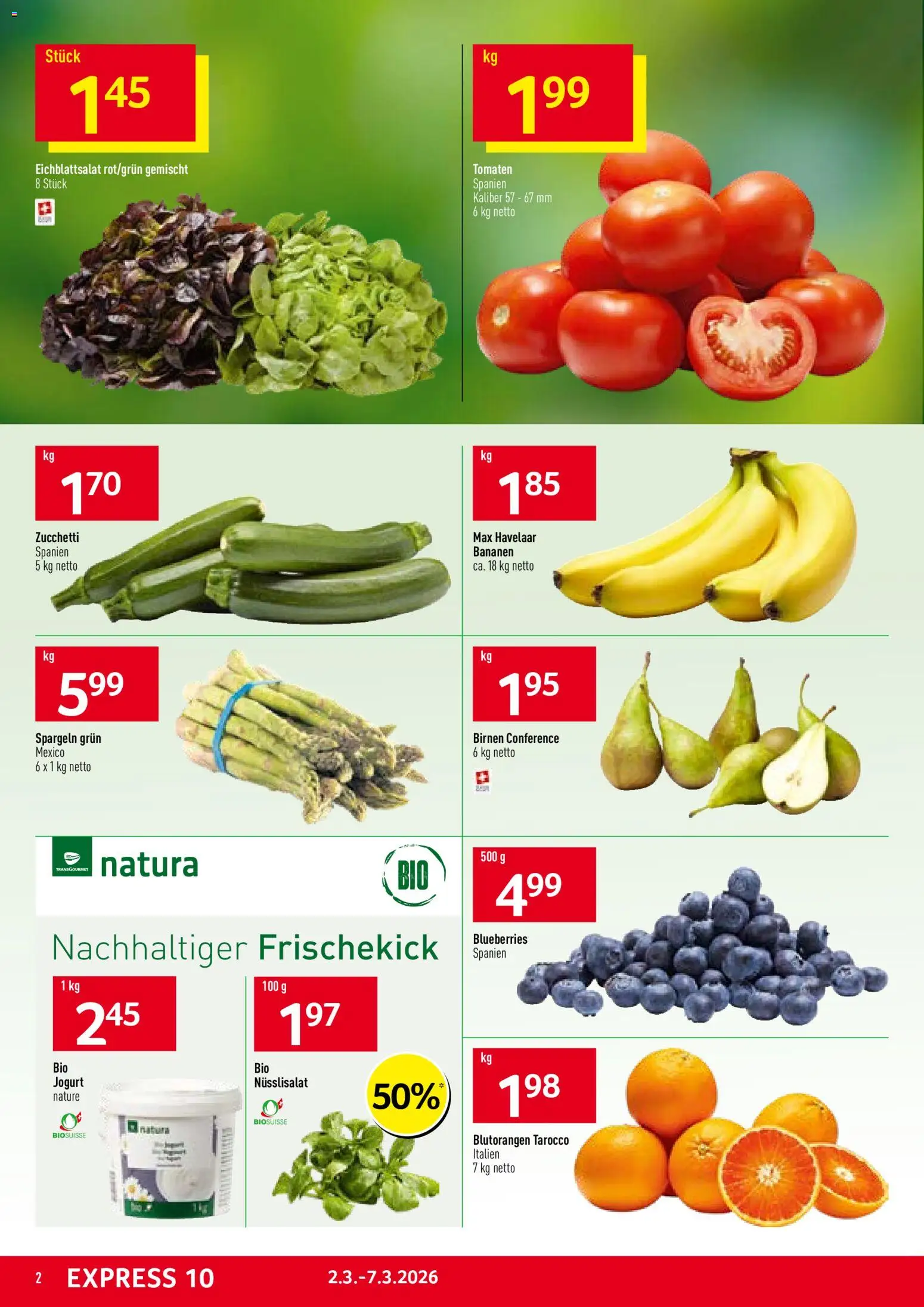 Prodega Aktionen – gültig ab 02.03.2026 | Seite: 2 | Produkte: Tomaten, Bananen
