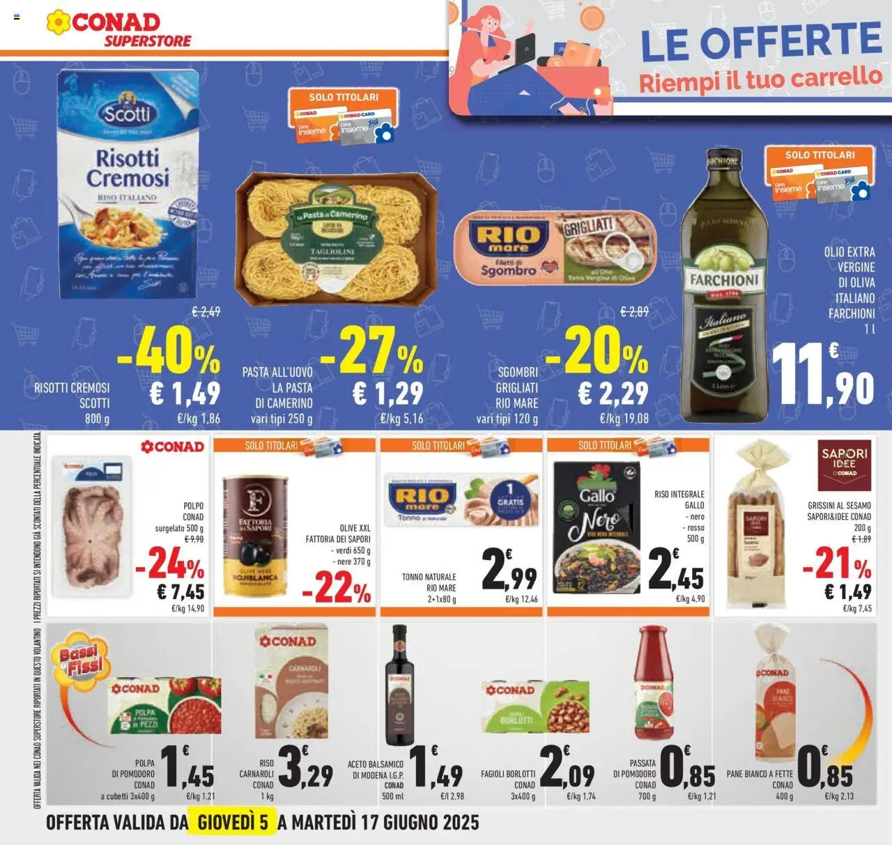 Volantino Conad del 04.06.2025 | Pagina: 40 | Prodotti: Fagioli, Pasta, Aceto, Grissini