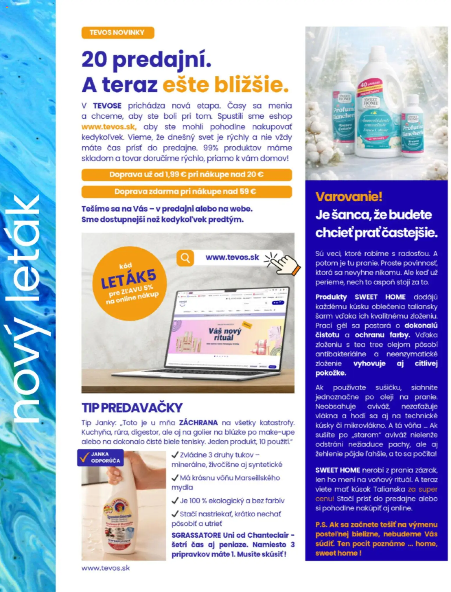 Nové TEVOS drogérie akcie – leták je platný od 03.03.2026 | Strana: 2 | Produkty: Aviváž