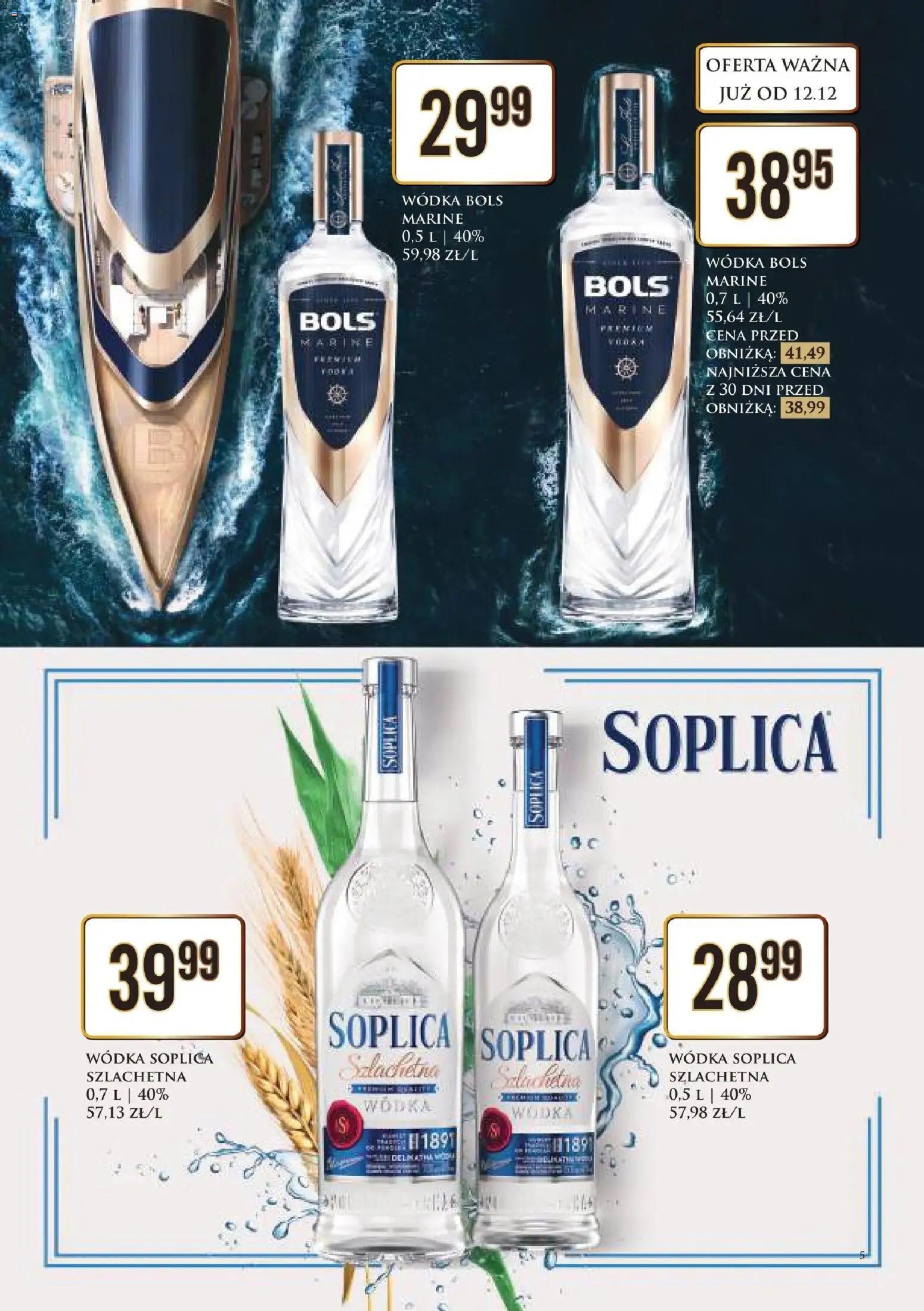 Dino Gazetka alkoholowa od 12.12.2025 | Strona: 5 | Produkty: Soplica wódka, Vodka, Wódka