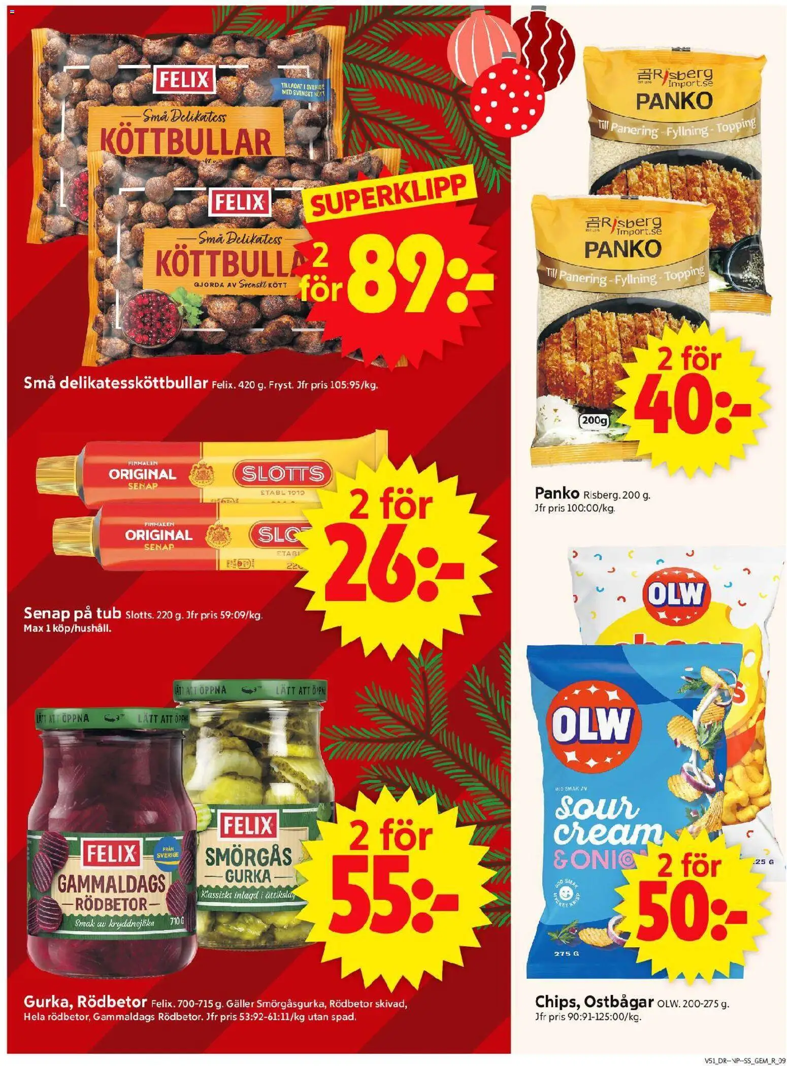 ICA Supermarket reklamblad aktuell från 15.12.2025 | Sida: 11 | Produkter: Gem, Köttbullar, Galler, Gurka