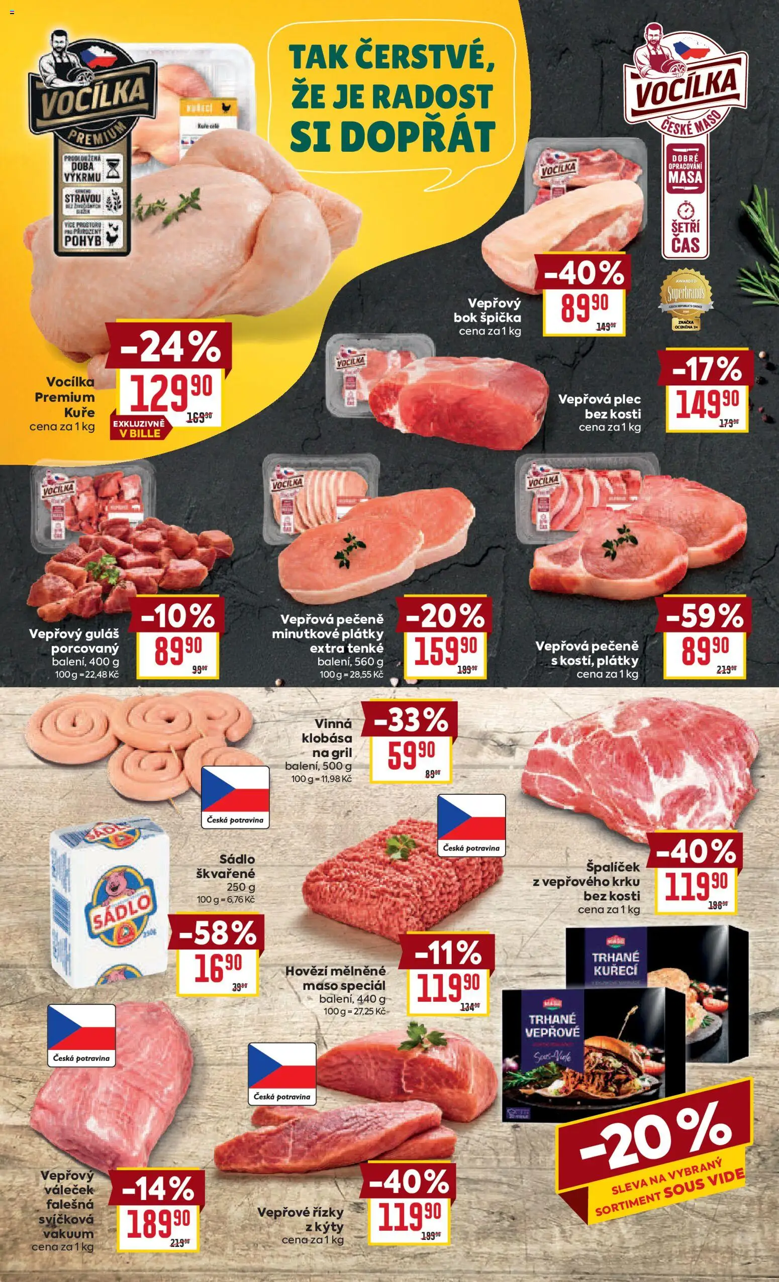 Billa Velký leták od 07.04.2026 | Strana: 10 | Produkty: Hovězí, Vepřový váleček, Vepřová pečeně, Vepřová plec