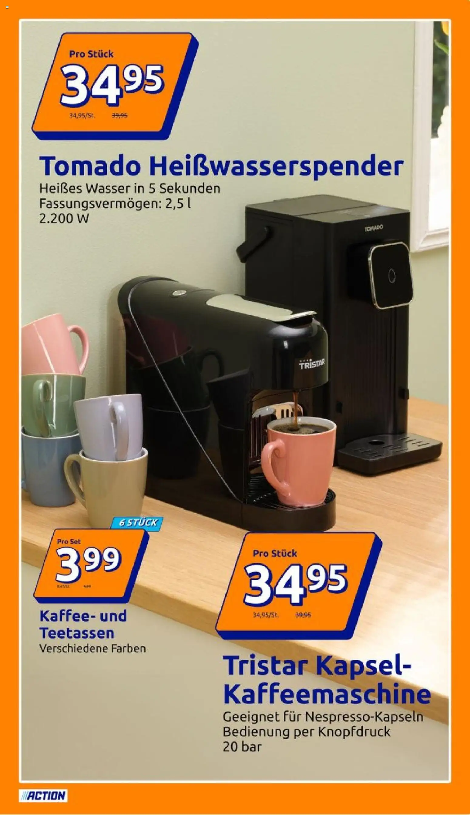 Action Flugblatt gültig ab 04.03.2026 | Seite: 13 | Produkte: Wasser, Kaffeemaschine, Kaffee