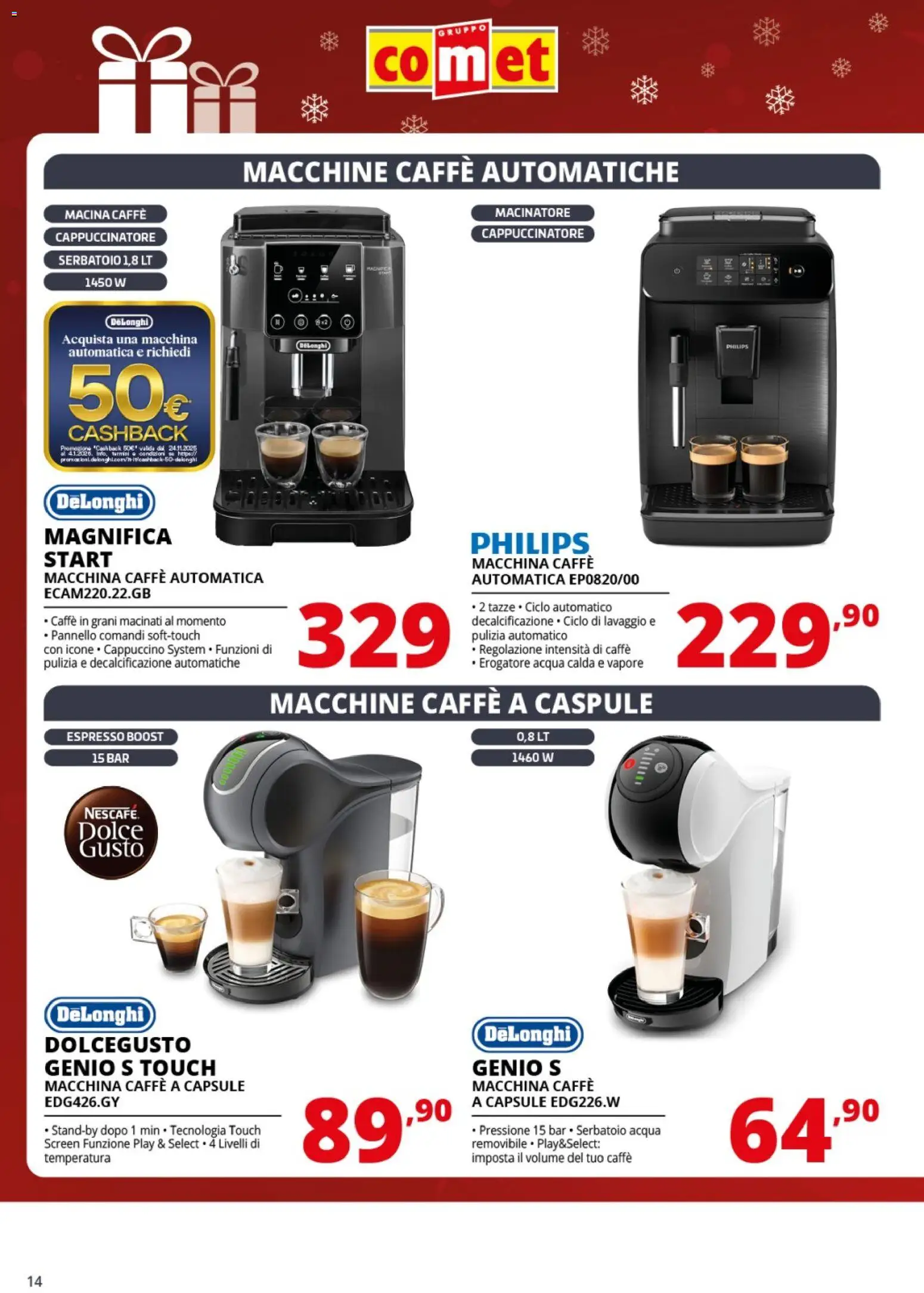 Volantino Comet del 01.12.2025 | Pagina: 14 | Prodotti: Caffè, Acqua, Caffè in grani, Macina