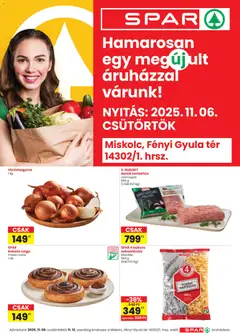 Spar Miskolc üzlet megújulás - amely érvényes a következő dátumtól: 06.11.2025