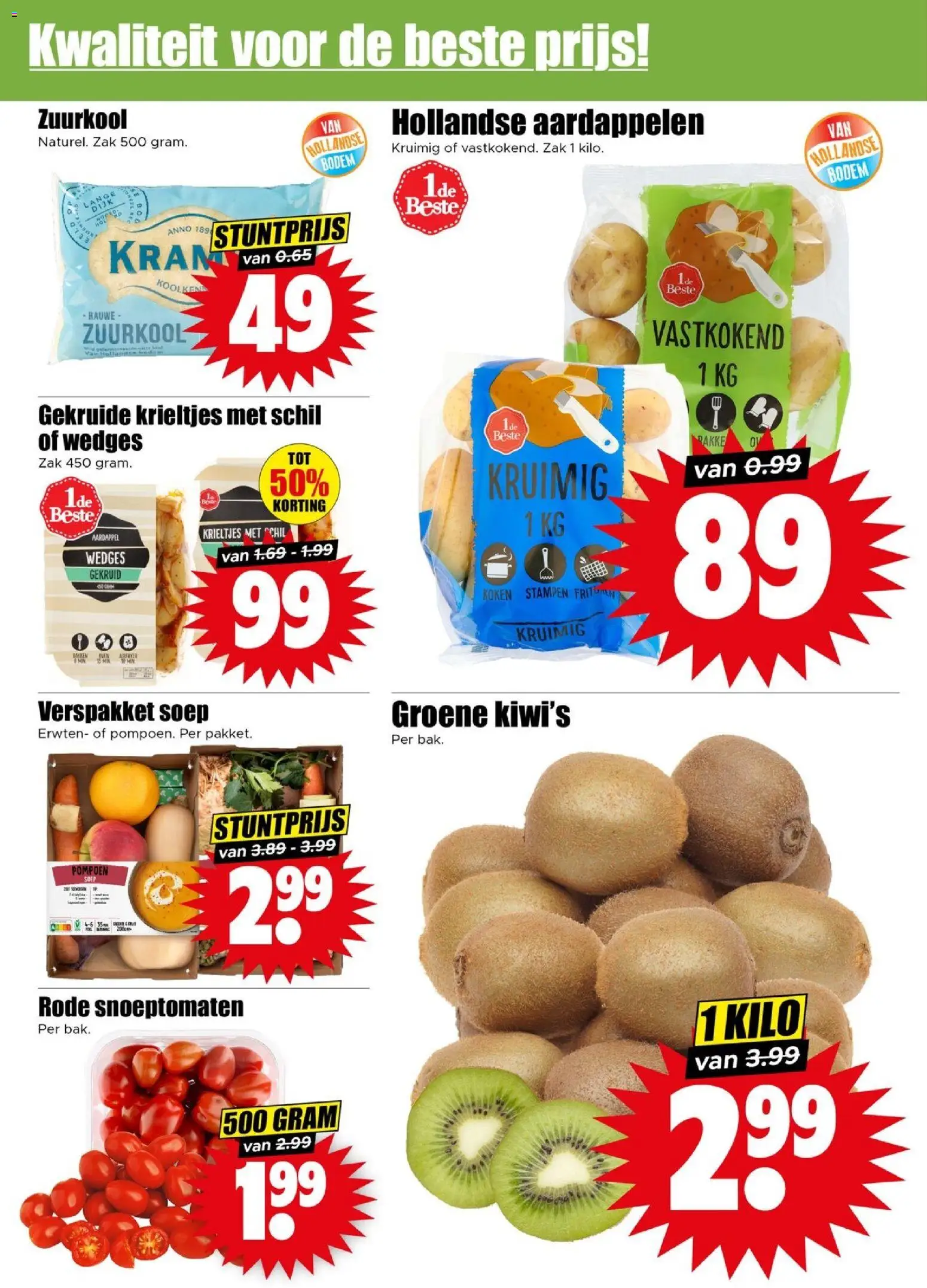 {H1} | Pagina: 22 | Producten: Pompoen, Aardappel, Zak, Kiwi's