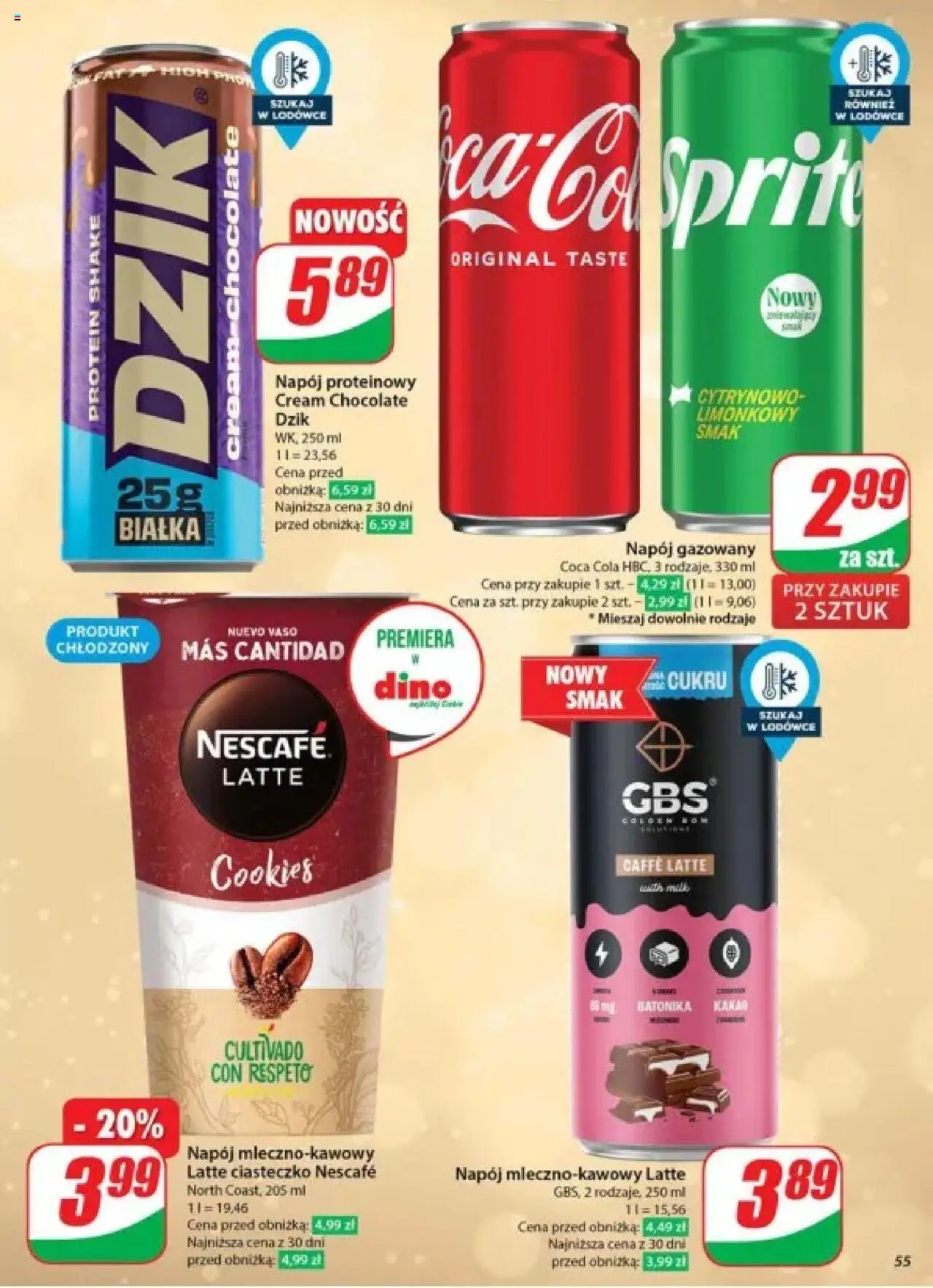 Dino Gazetka od 28.05.2025 | Strona: 55 | Produkty: Kakao, Nescafe, Sprite, Coca cola