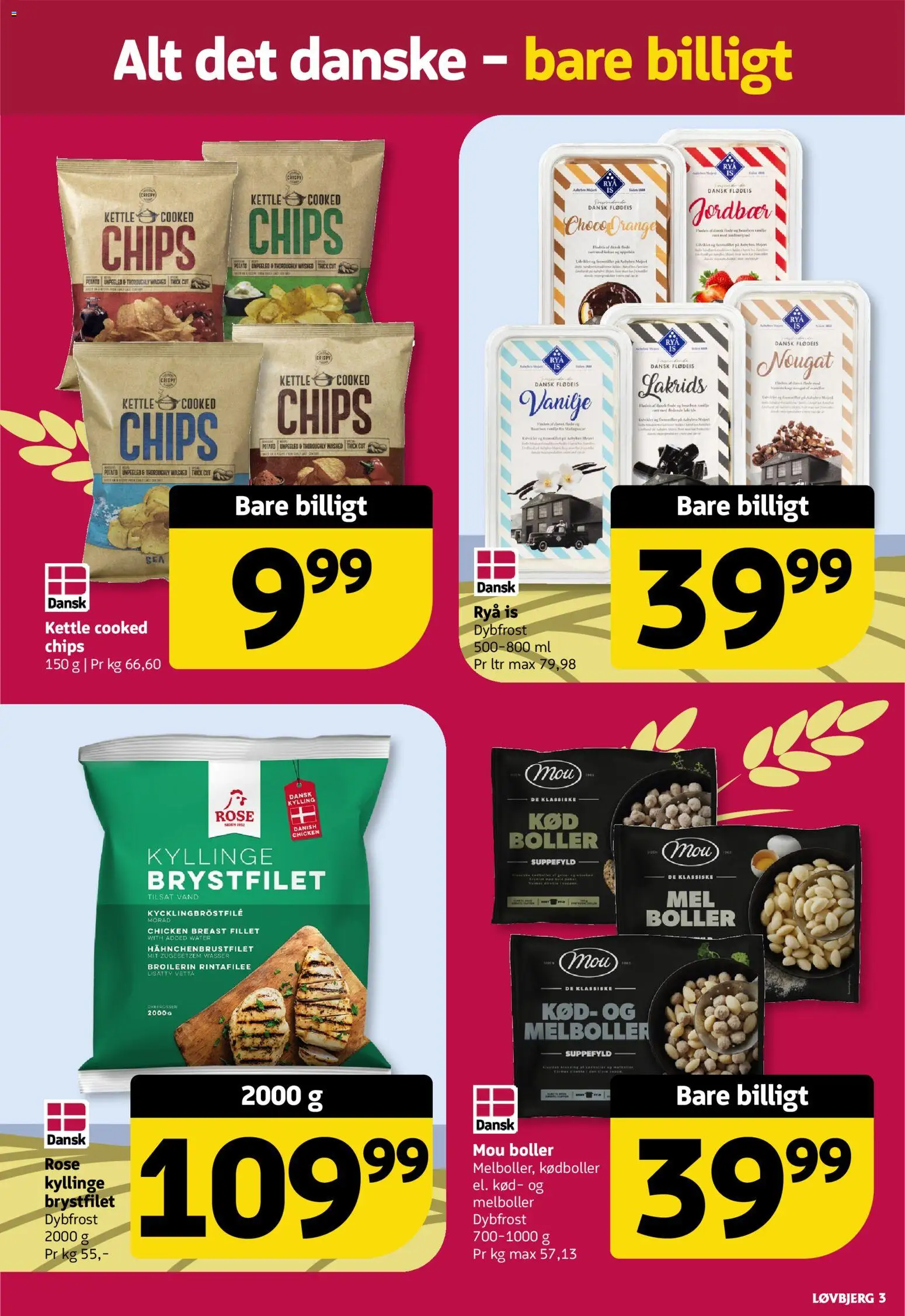 Løvbjerg tilbudsavis – gyldig fra 06.03.2026 | Side: 3 | Produkter: Flødeis, Lakrids, Is, Nougat