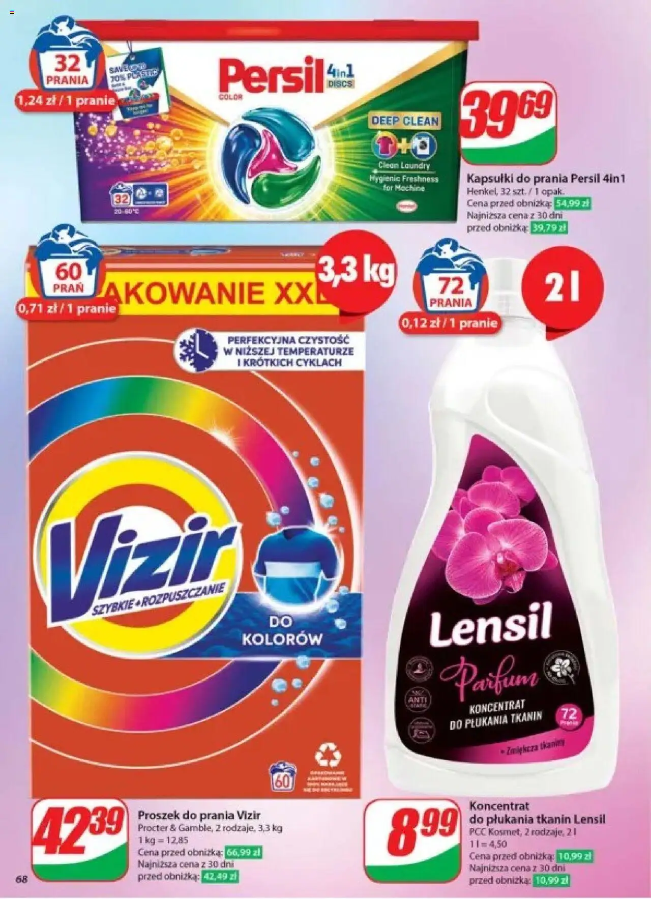 Dino Gazetka od 28.05.2025 | Strona: 68 | Produkty: Persil, Kapsułki do prania, Proszek do prania Vizir, Proszek do prania