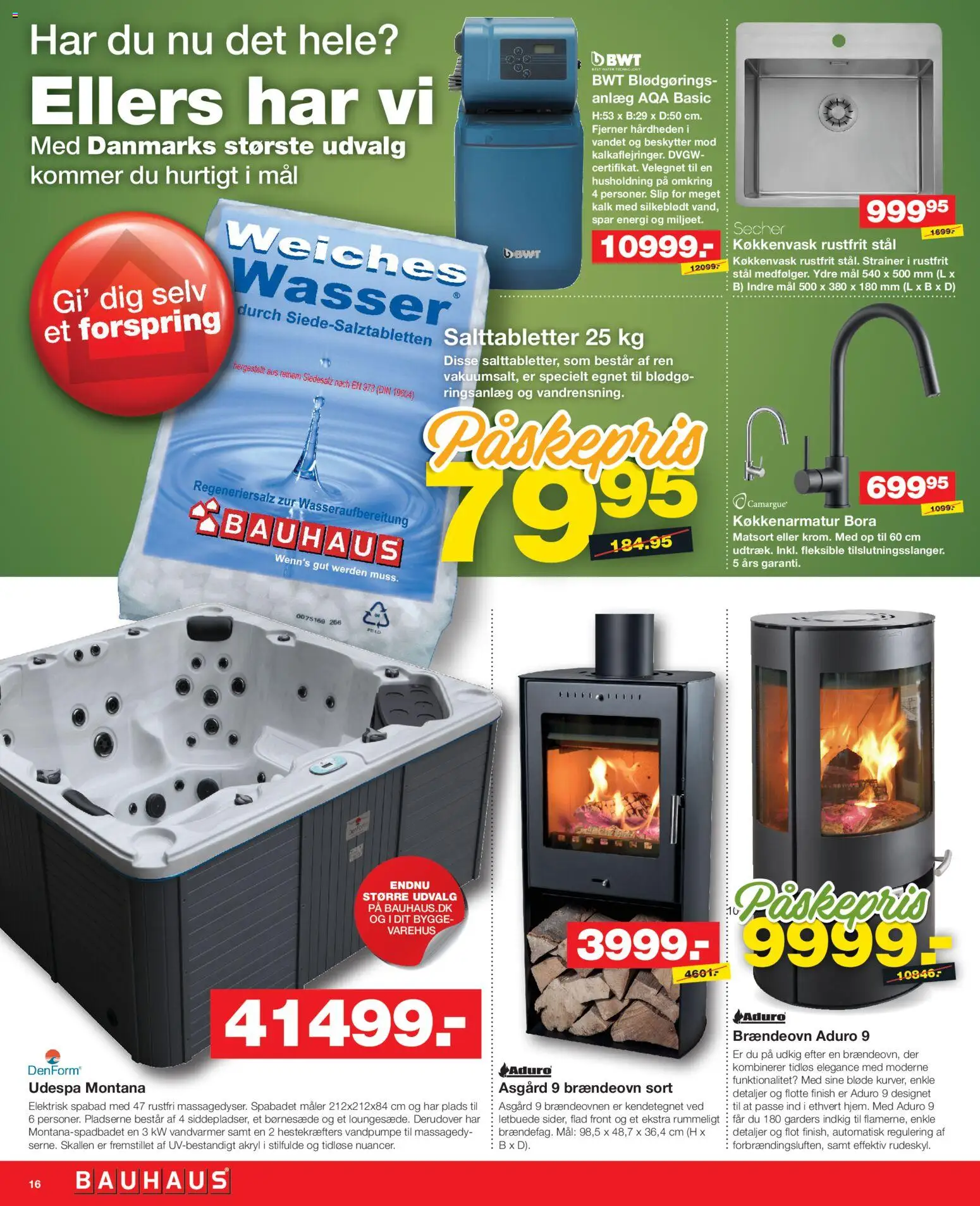 Bauhaus tilbudsavis – gyldig fra 27.03.2026 | Side: 16 | Produkter: Spabad, Søm