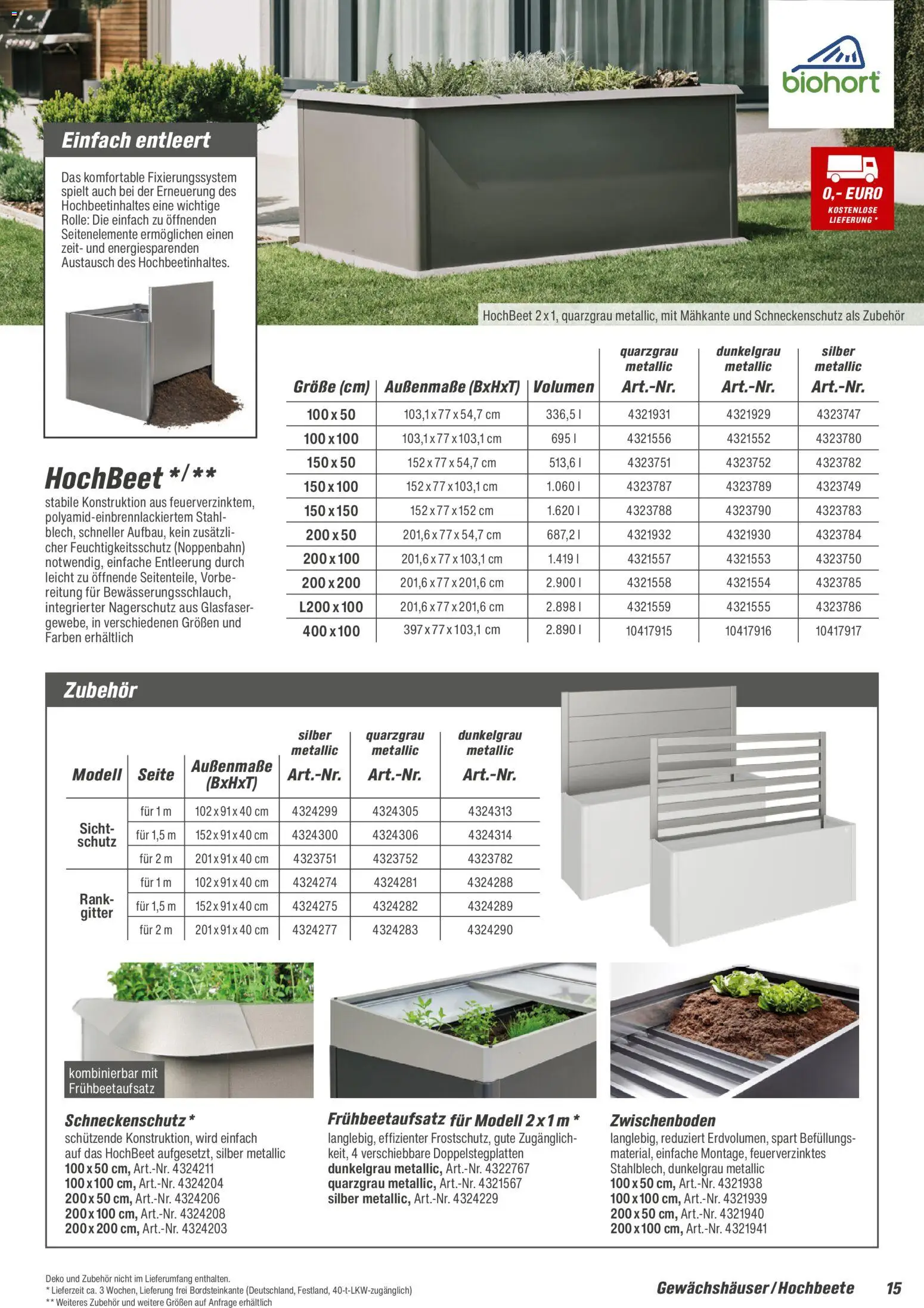 Toom Baumarkt Gewächshäuser & Anzucht 2026 – gültig ab 01.01.2026 | Seite: 15 | Produkte: Hochbeet