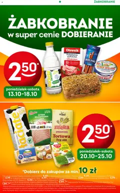 Pogląd oferty "Żabka Gazetka - Codzienne produkty" - ważna od 08.10.2025 | Strona: 2 | Produkty: Chleb żytni, Kabanosy, Serek wiejski wysokobiałkowy, Herbata