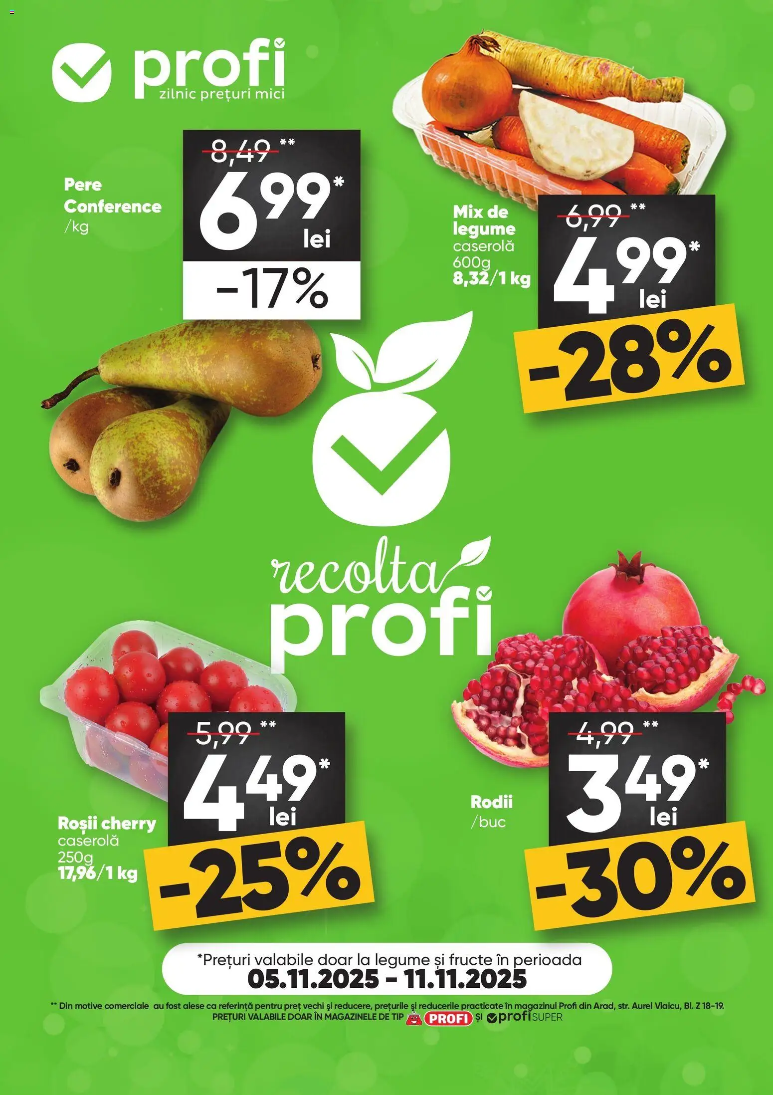 Noul catalog Profi – valabil de la 05.11.2025 | Pagină: 1 | Produse: Mici, Roșii, Legume, Fructe