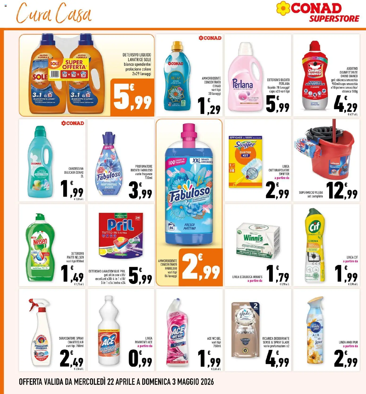 Volantino Conad del 22.04.2026 | Pagina: 30 | Prodotti: Sapone, Deodorante, Sgrassatore, Limone