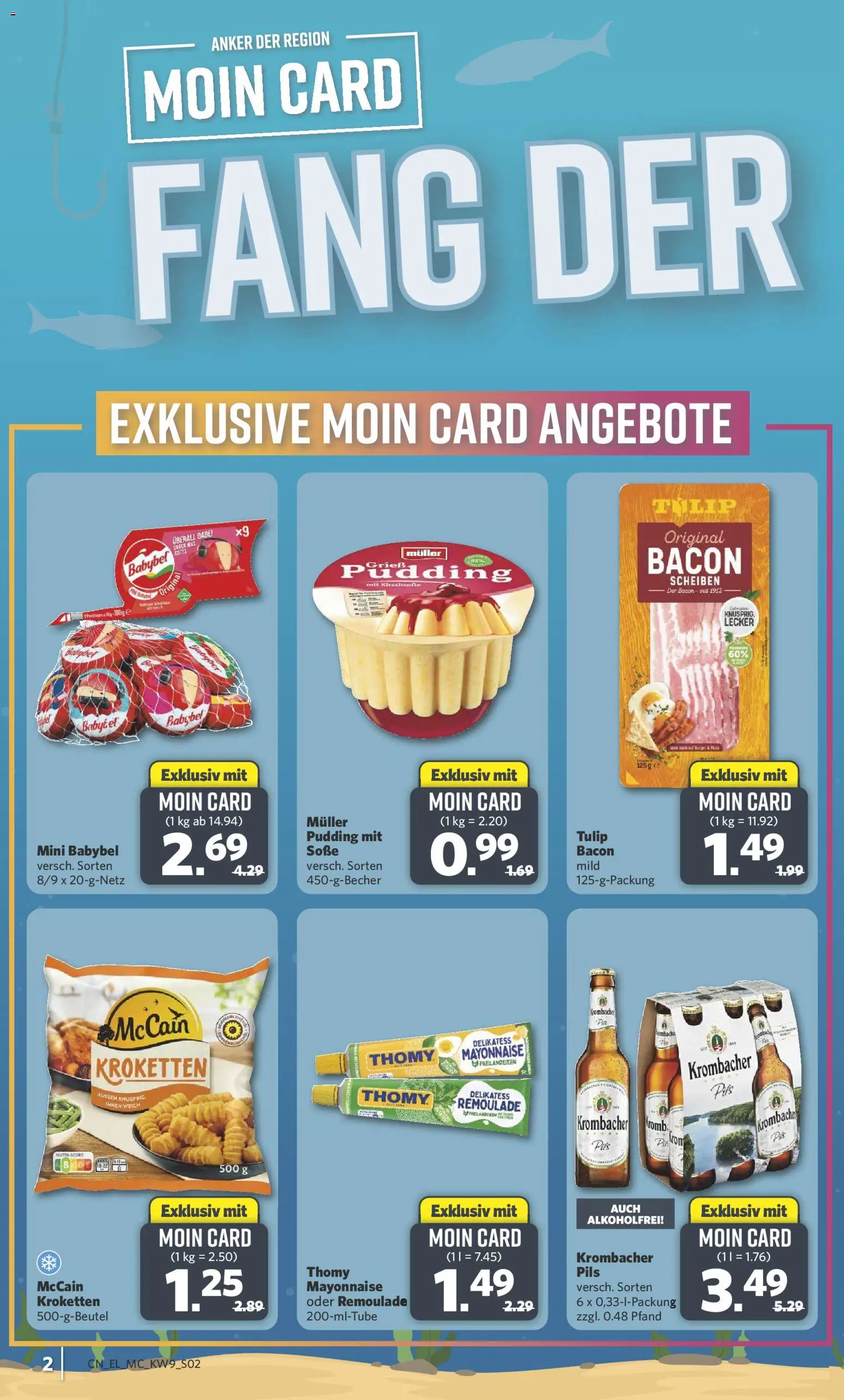 Combi Sonderangebote – gültig ab 22.02.2026 | Seite: 2 | Produkte: Pils, Mayonnaise, Krombacher, Babybel