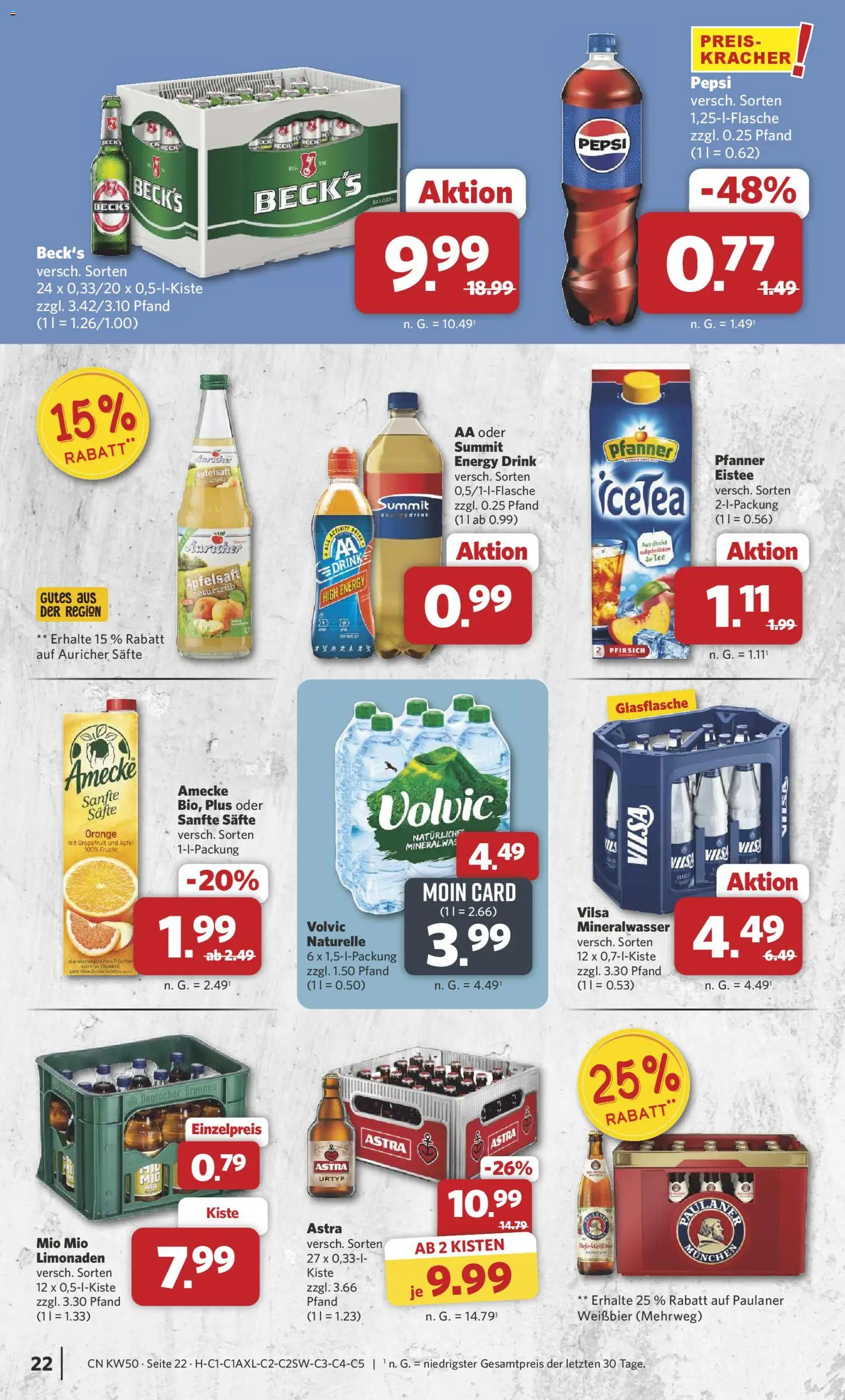 Combi Prospekt 	 – gültig ab 08.12.2025 | Seite: 23 | Produkte: Energy, Astra, Volvic, Paulaner