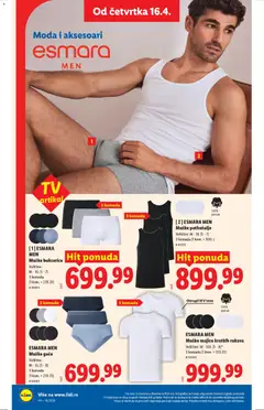 ESMARA MEN Muške bokserice, Muške bokserice, veličine M-XL (5-7), 3 komada - pregled Lidl kataloga - važi od 16.04.2026 | Strana: 68 | Proizvode: Muške gaće, Bokserice