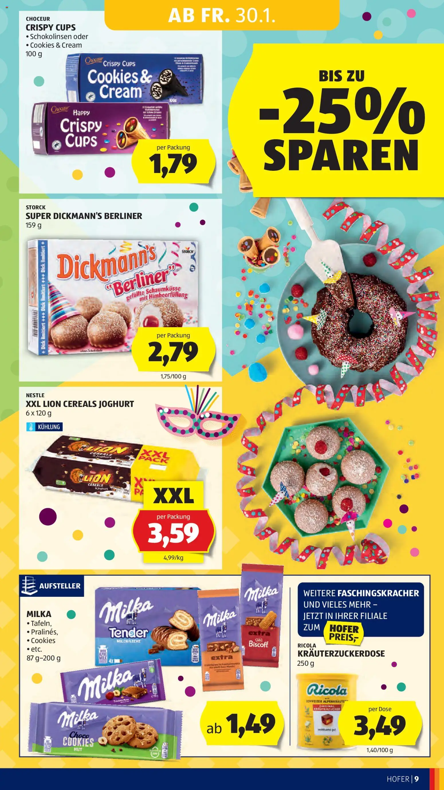 Hofer AT akciós ujság - amely érvényes a következő dátumtól: 30.01.2026 | Oldal: 11 | Termékek: Joghurt