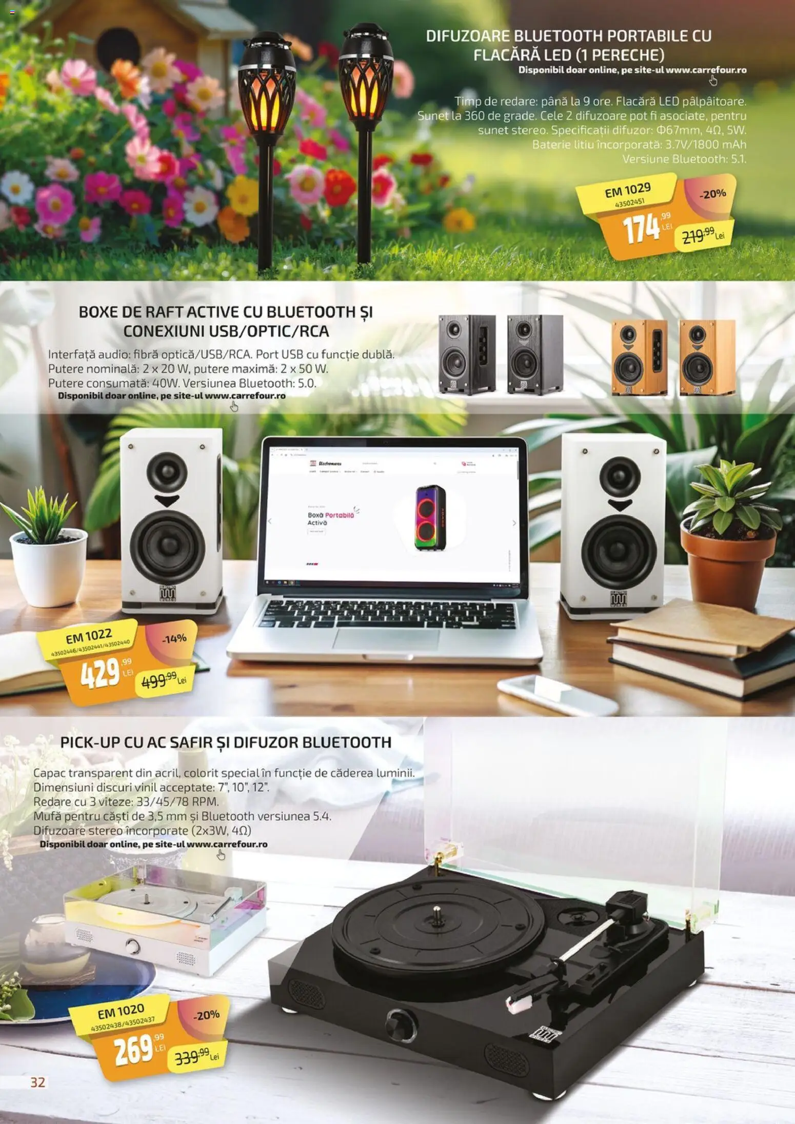 Noul catalog Carrefour – valabil de la 27.02.2026 | Pagină: 32 | Produse: Audio, Difuzor, Usb, Raft