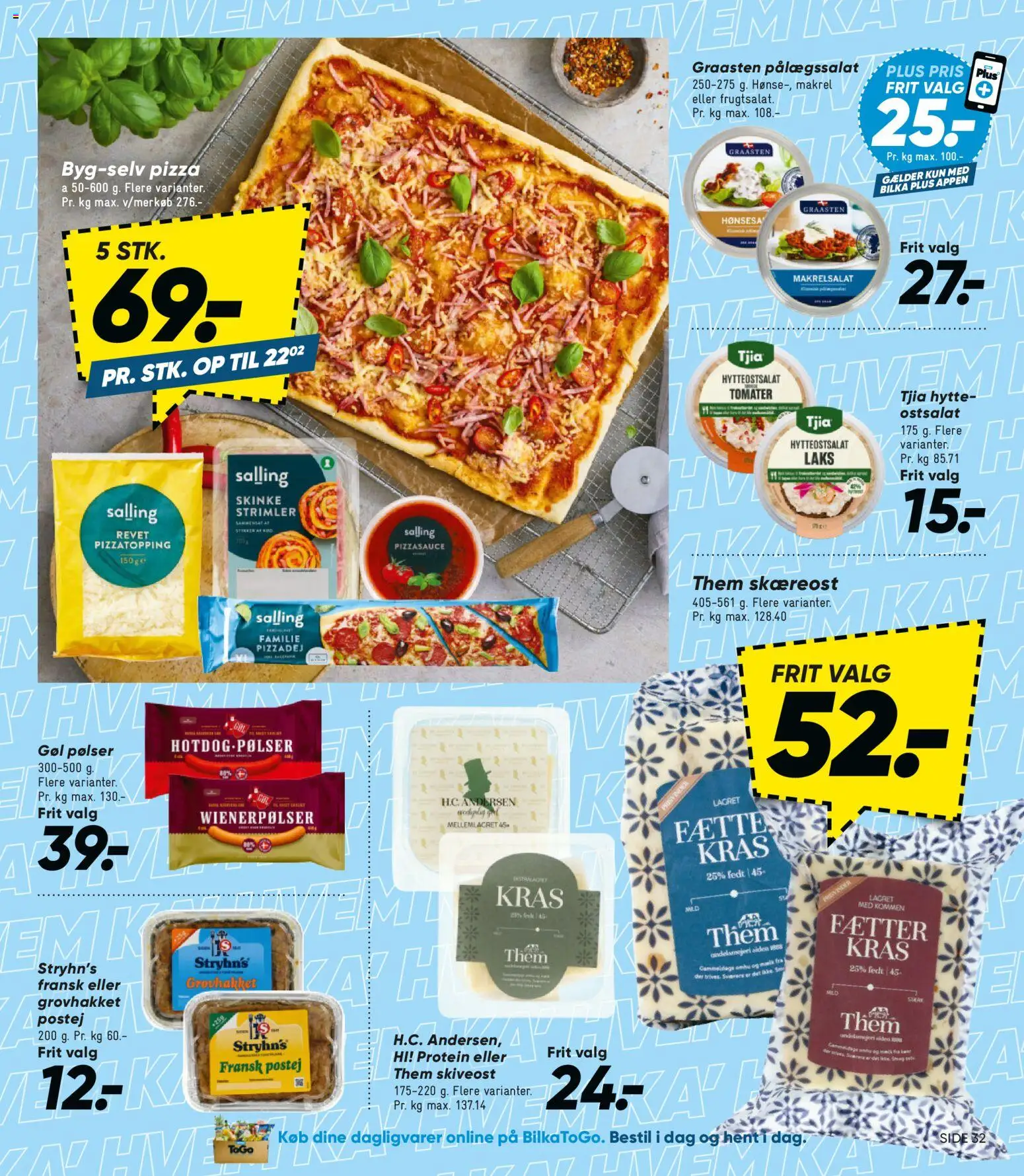 Bilka tilbudsavis – gyldig fra 09.01.2026 | Side: 21 | Produkter: Pølser, Pizza, Makrel, Skiveost