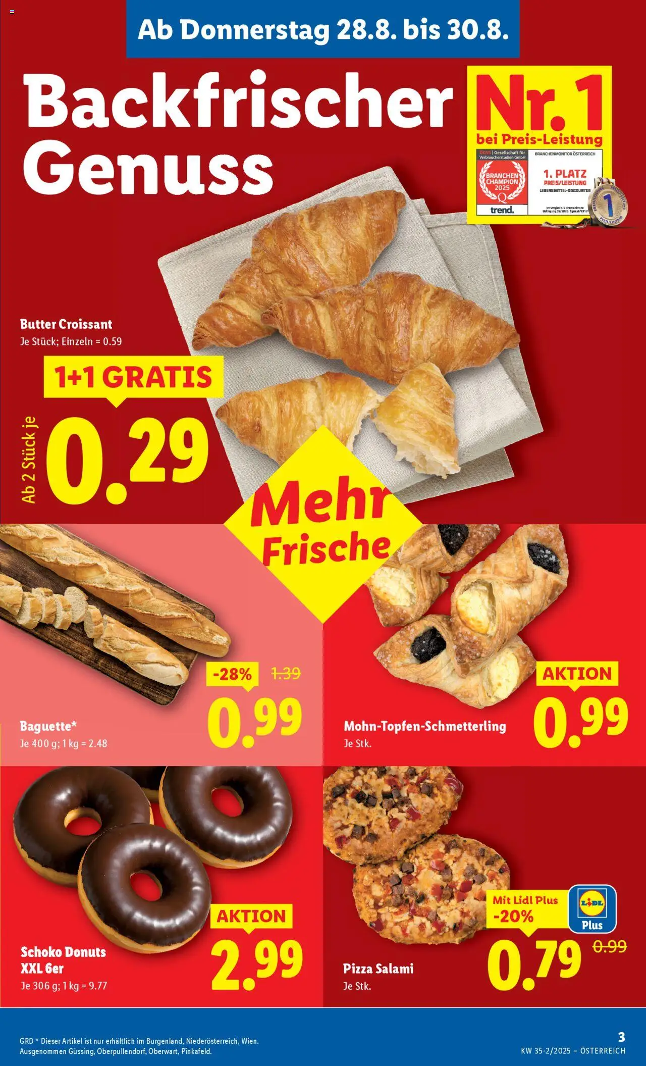 Lidl Flugblatt - Eisenstadt, Ebenfurth, Mattersburg gültig ab 28.08.2025 | Seite: 5 | Produkte: Butter, Salami, Pizza